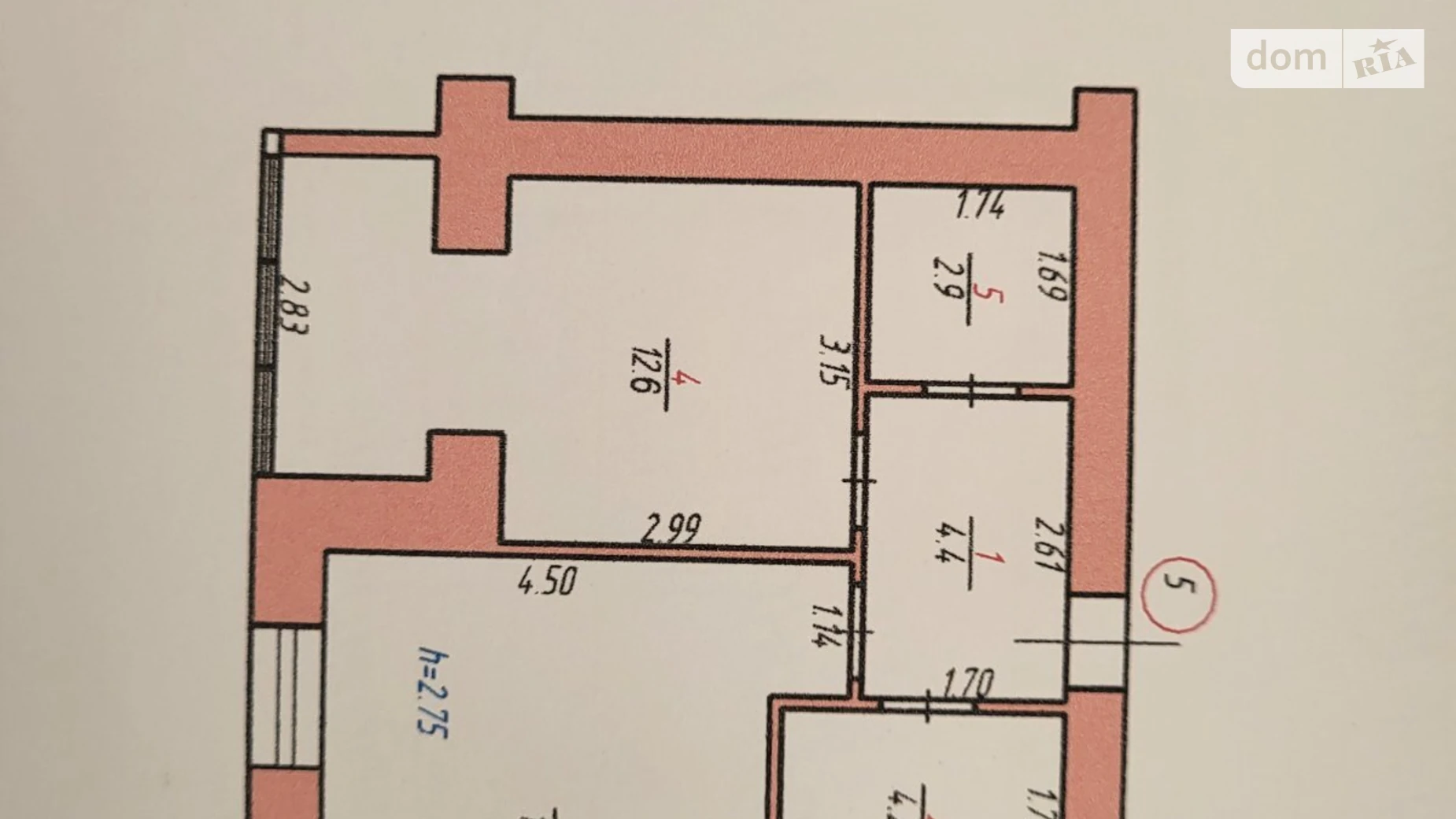 Продается 1-комнатная квартира 44 кв. м в Хмельницком, цена: 37999 $ - фото 3