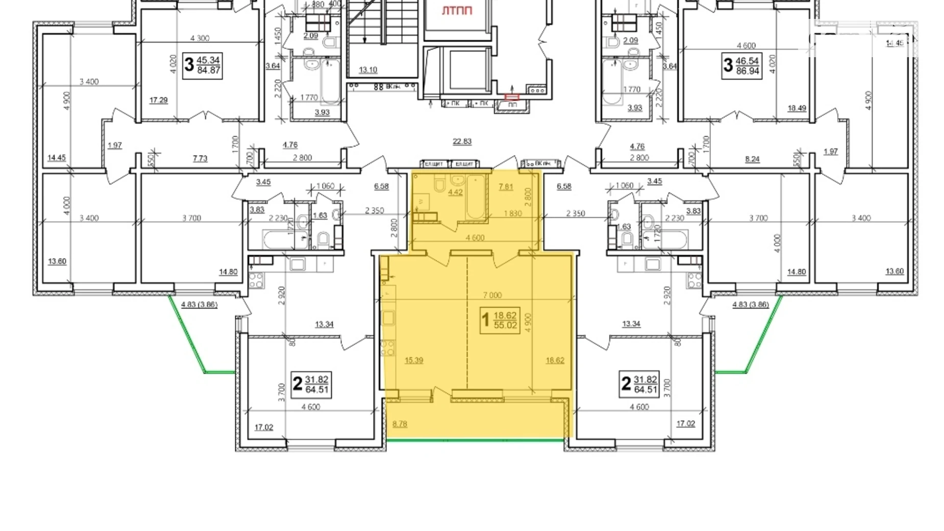 Продается 1-комнатная квартира 54.9 кв. м в Чабанах, Одесское шоссе, 16 - фото 3