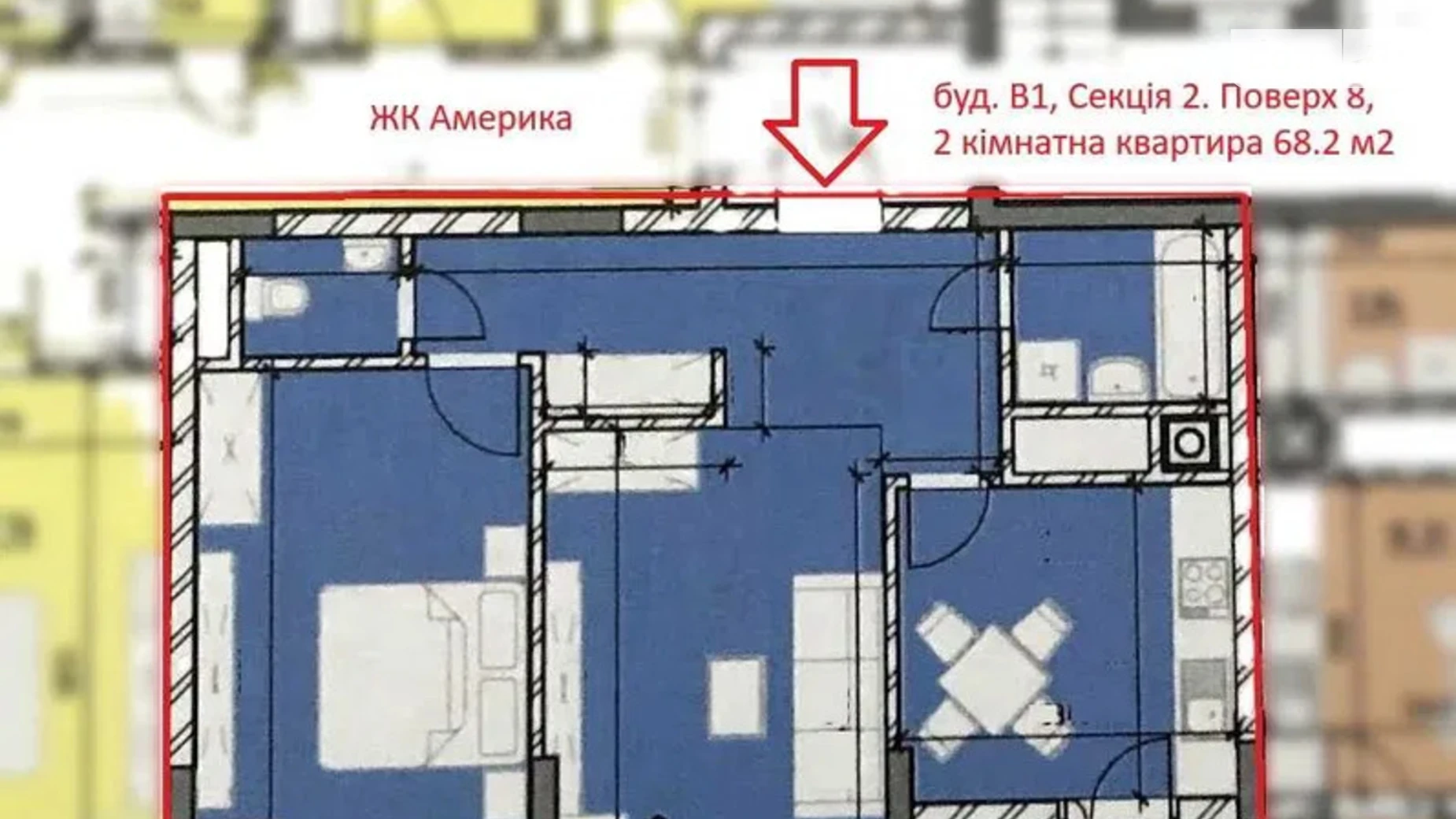 Продается 2-комнатная квартира 68.2 кв. м в Львове, ул. Владимира Великого, 10Е - фото 2
