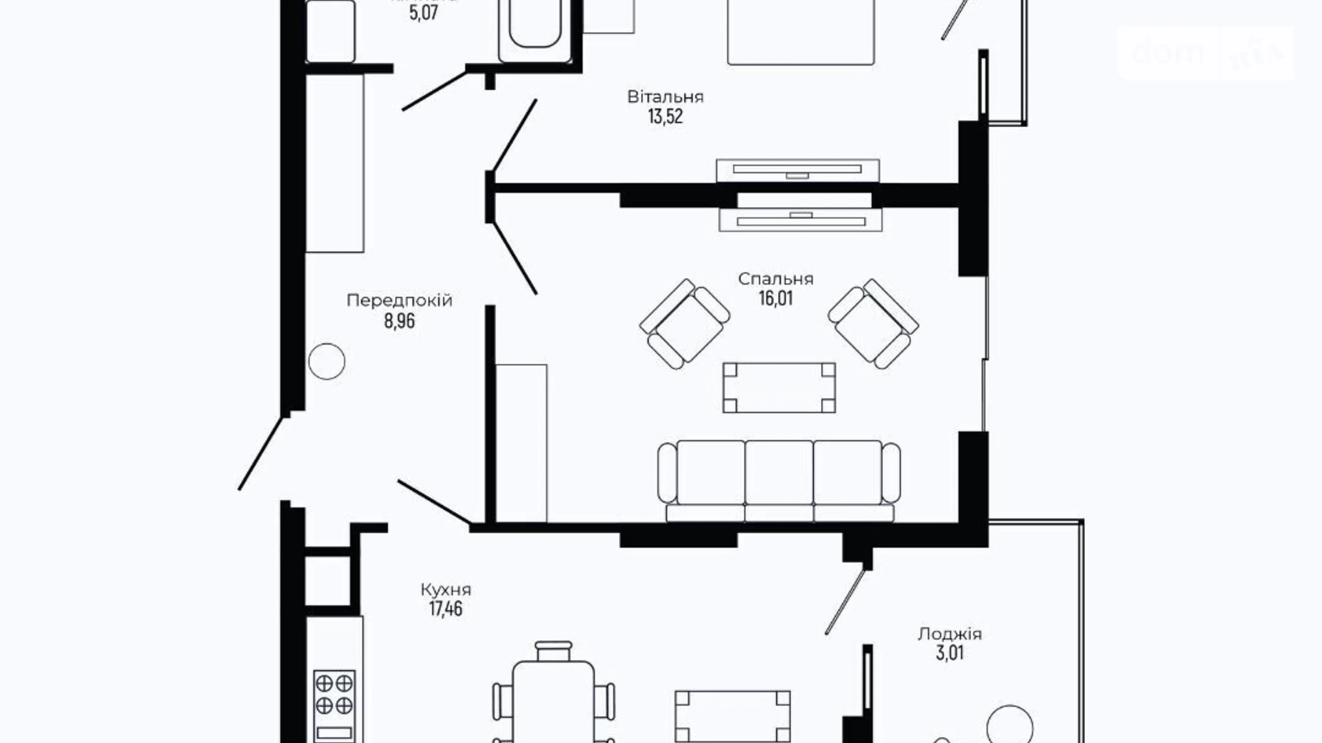 Продается 2-комнатная квартира 64.03 кв. м в Трускавце, ул. Роксоланы, 17А - фото 2