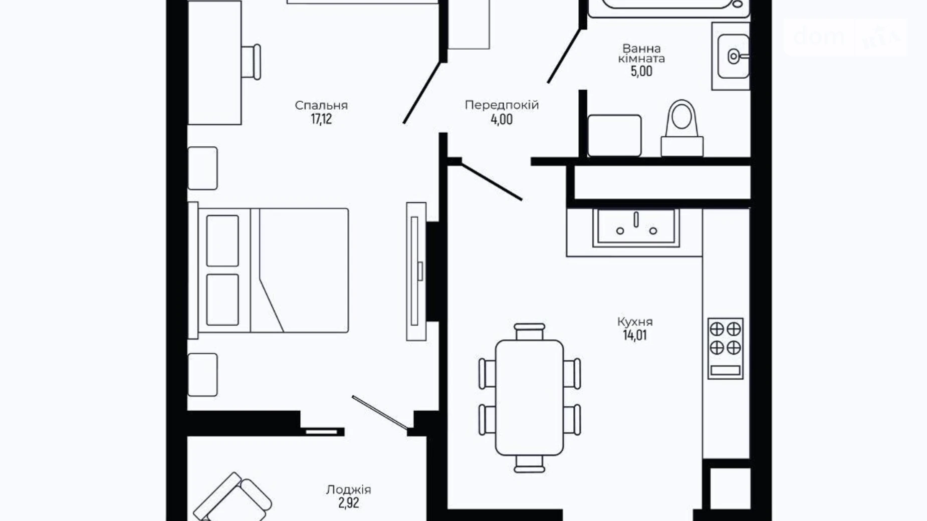 Продается 1-комнатная квартира 43.05 кв. м в Трускавце, ул. Роксоланы, 17А - фото 2