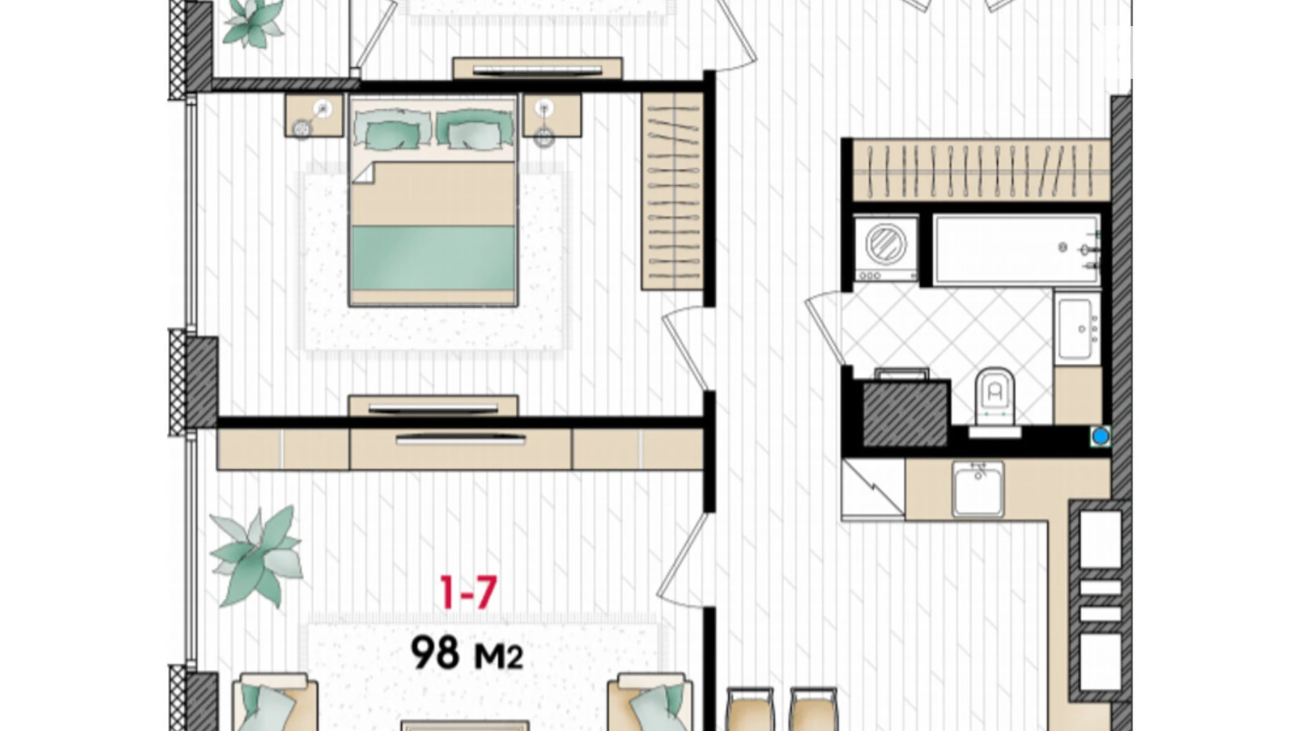 Продается 3-комнатная квартира 98 кв. м в Днепре, ул. Уляновская(Ульянова), 11 - фото 2