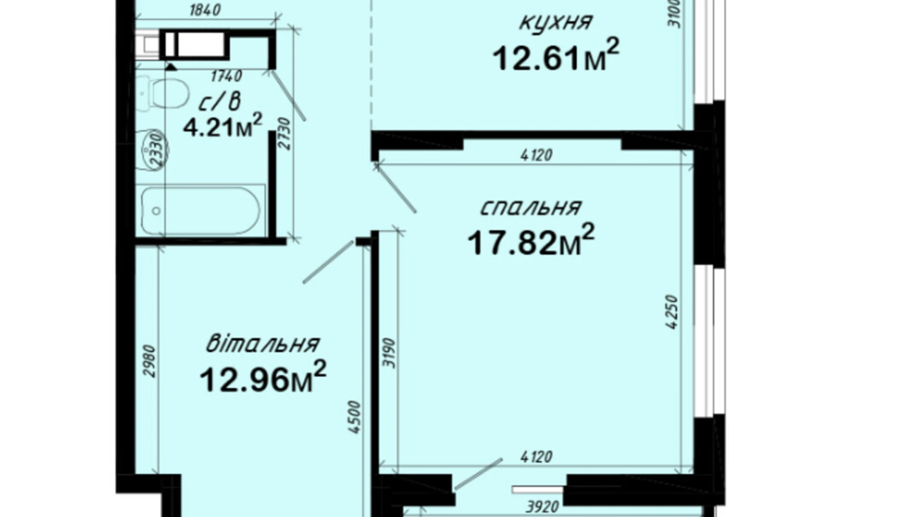 Продается 2-комнатная квартира 58.01 кв. м в Киеве, просп. Академика Глушкова, 42 - фото 2