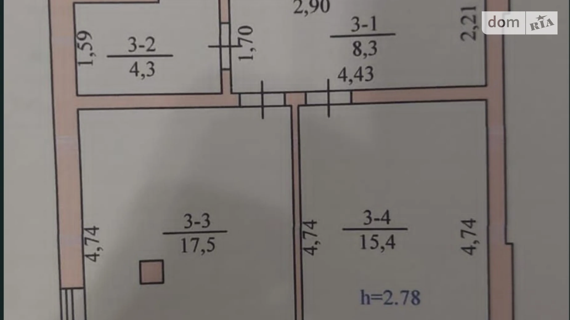 Продається 1-кімнатна квартира 45.5 кв. м у Херсоні, вул. Кедровського Полковника, 8 - фото 2