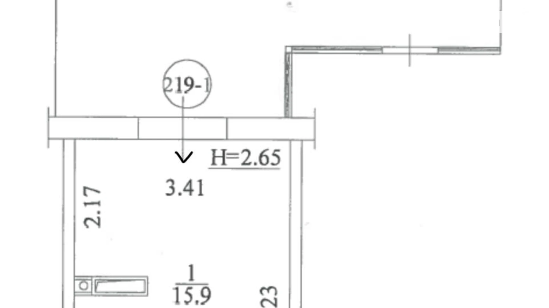 Сдается в аренду помещения свободного назначения 16.9 кв. м в 9-этажном здании, цена: 26000 грн - фото 2