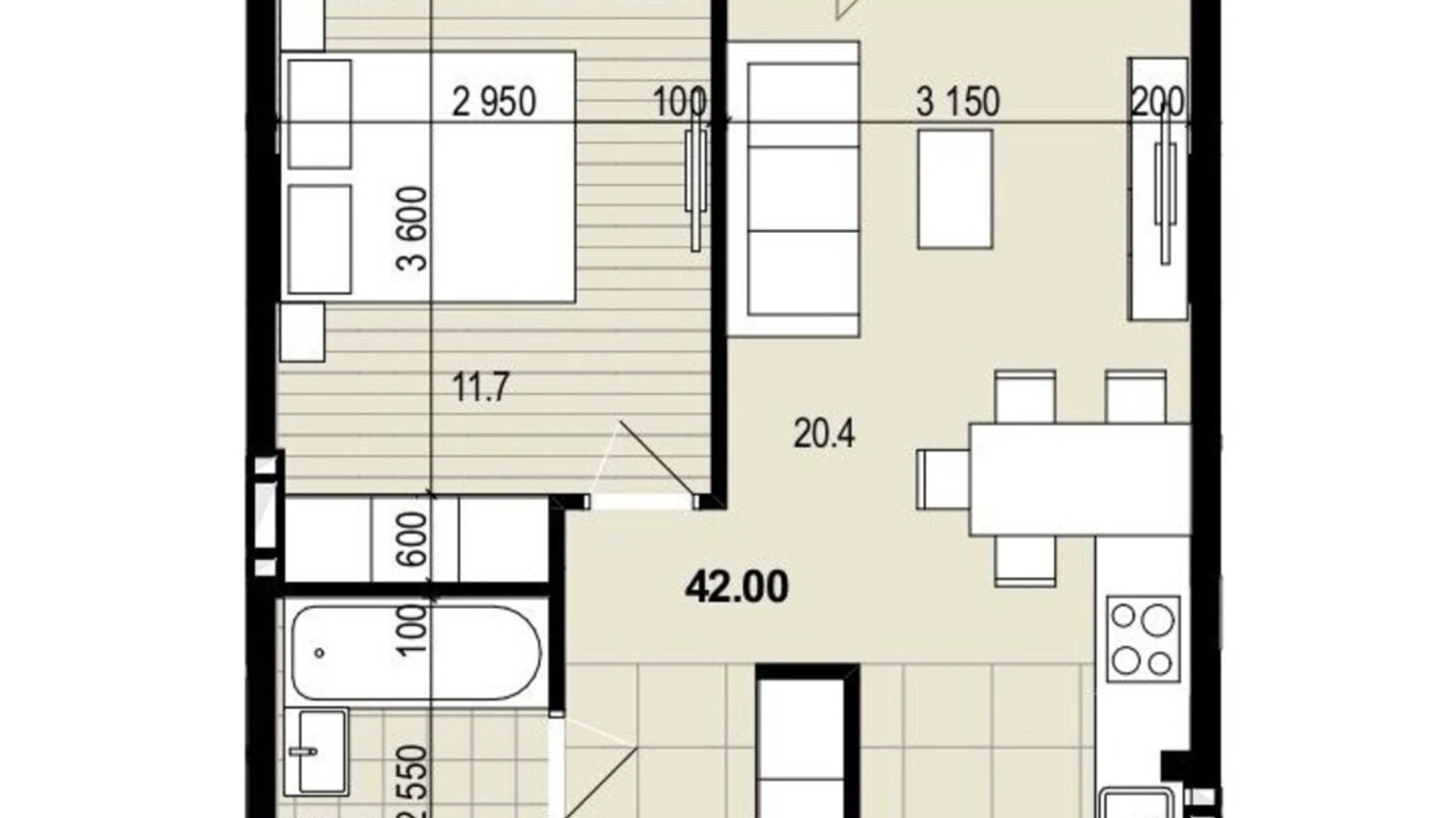 Продается 1-комнатная квартира 42 кв. м в Днепре, просп. Мира, 29 - фото 2