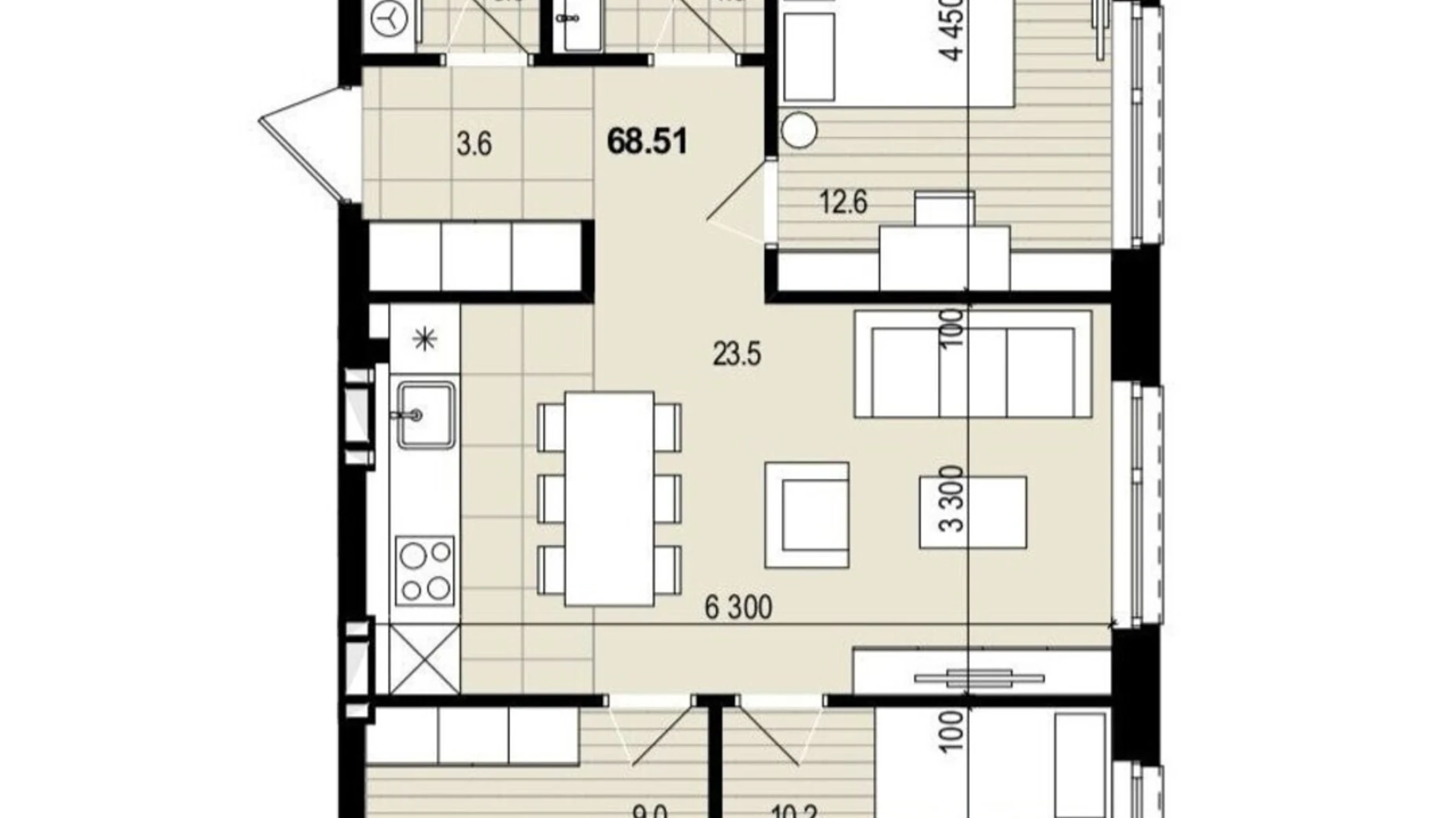 Продается 3-комнатная квартира 68.51 кв. м в Днепре, просп. Мира, 29 - фото 2
