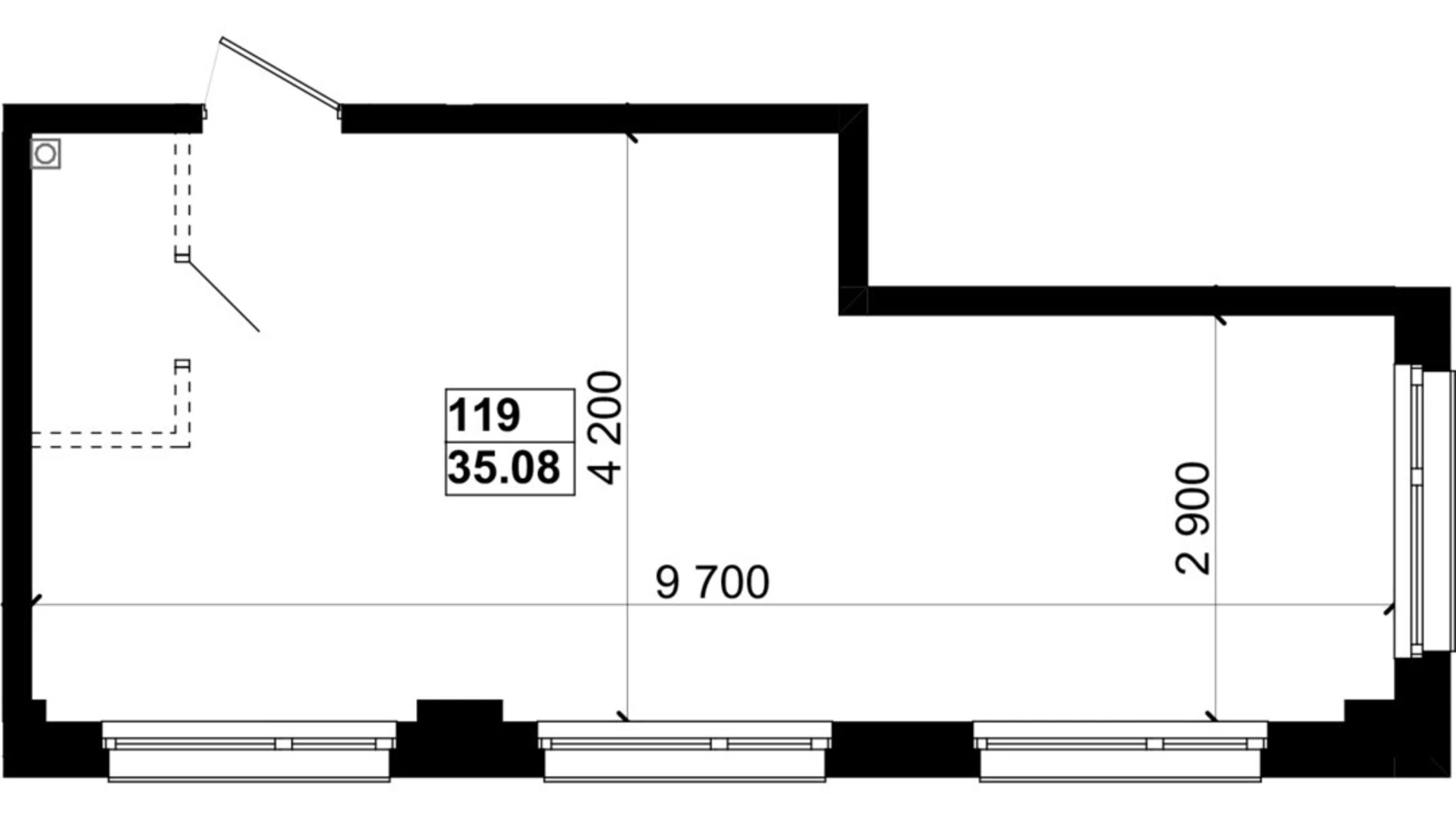 Продается офис 35.08 кв. м в бизнес-центре, цена: 52620 $ - фото 2
