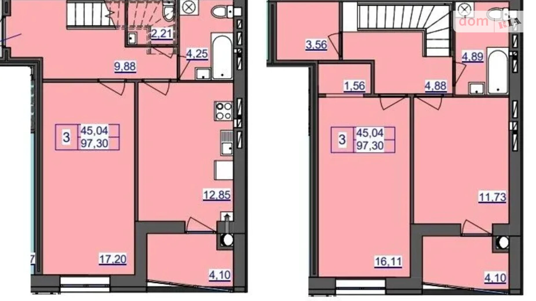 Продается 3-комнатная квартира 97.3 кв. м в Житомире, ул. Святослава Рихтера, 40 - фото 2
