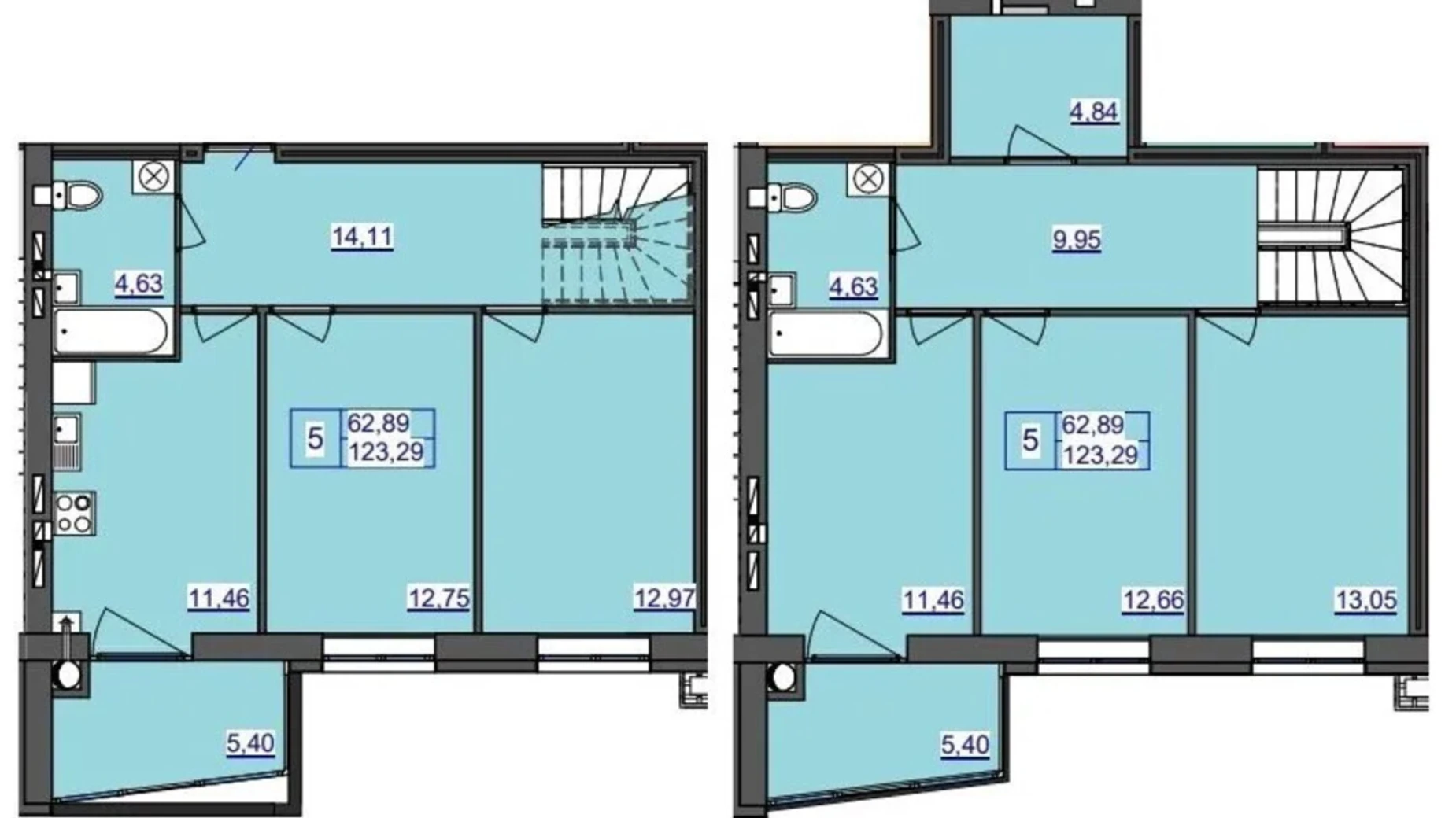 Продается 5-комнатная квартира 123.29 кв. м в Житомире, ул. Святослава Рихтера, 40 - фото 2