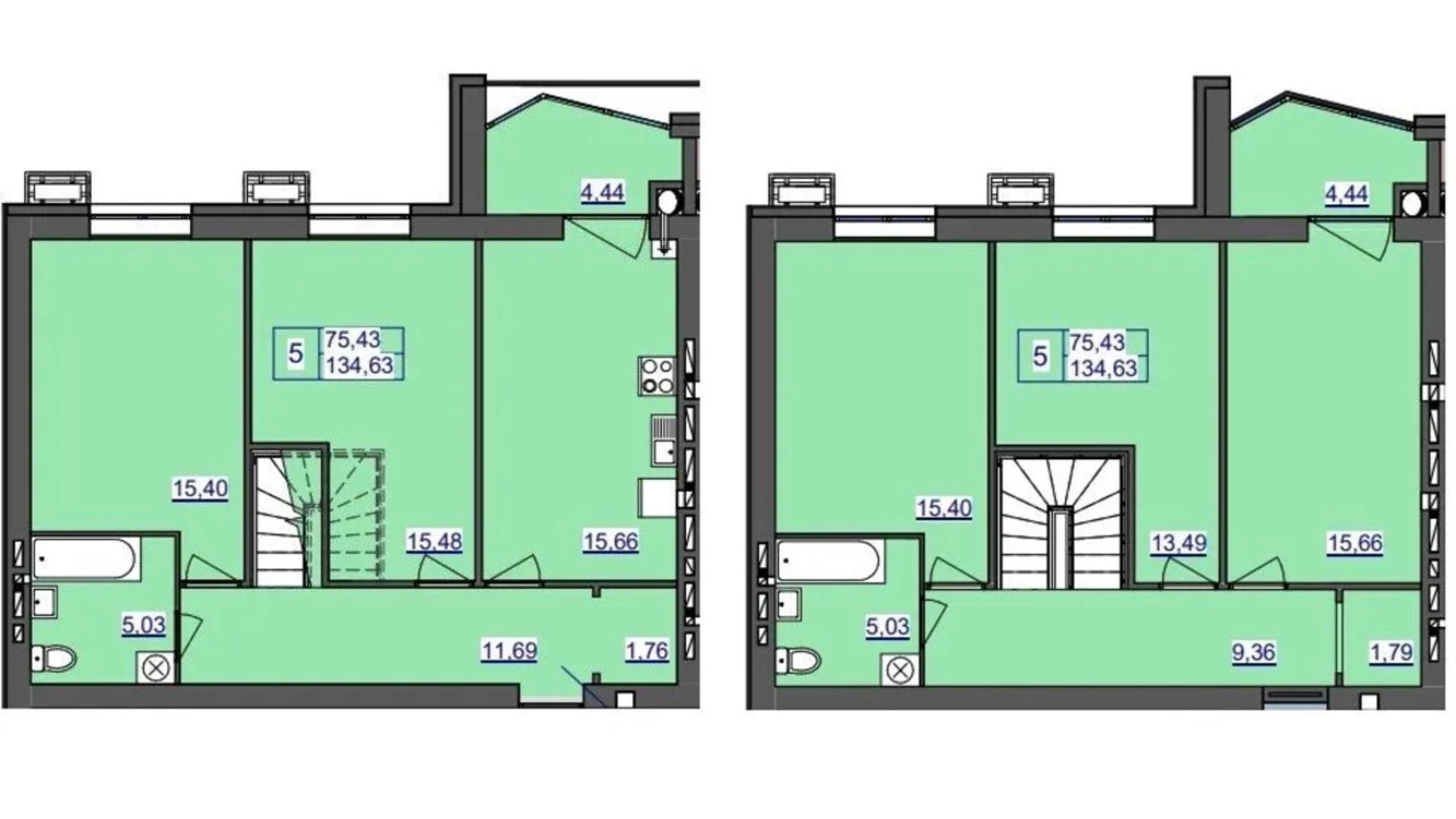 Продается 5-комнатная квартира 134.63 кв. м в Житомире, ул. Святослава Рихтера, 40 - фото 2