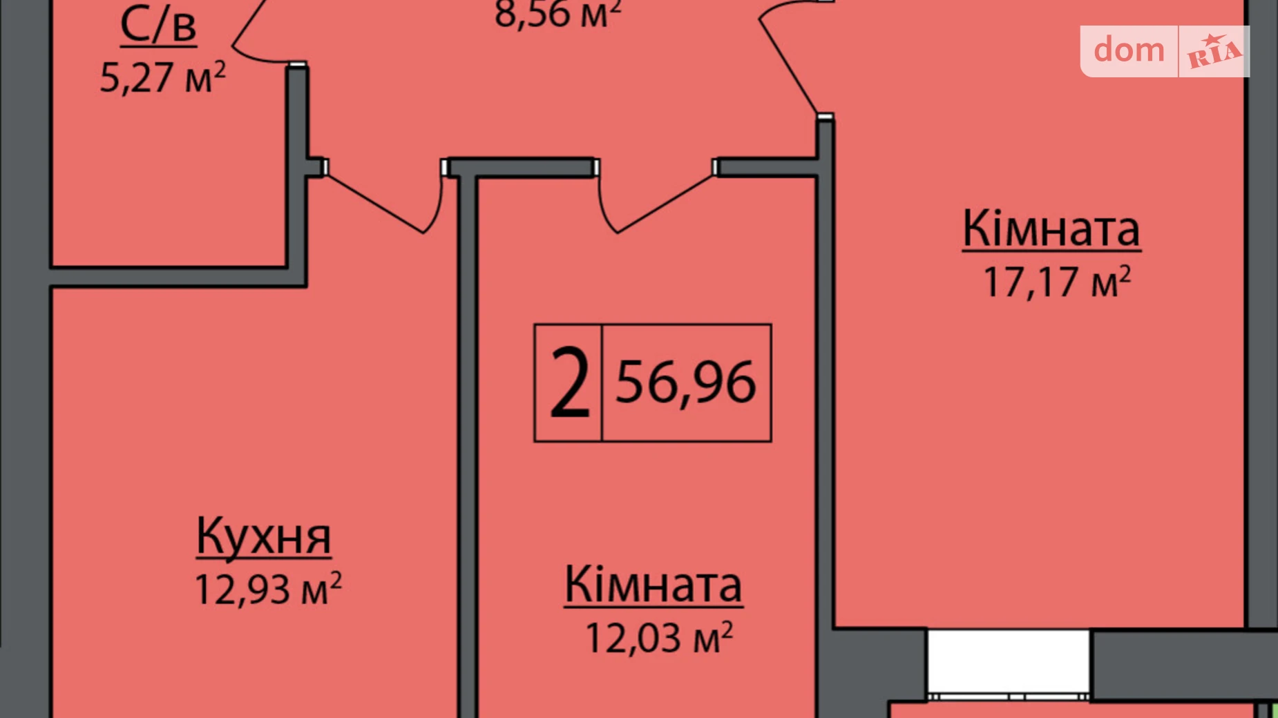 Продается 2-комнатная квартира 56.96 кв. м в Липинах, цена: 61756 $ - фото 2