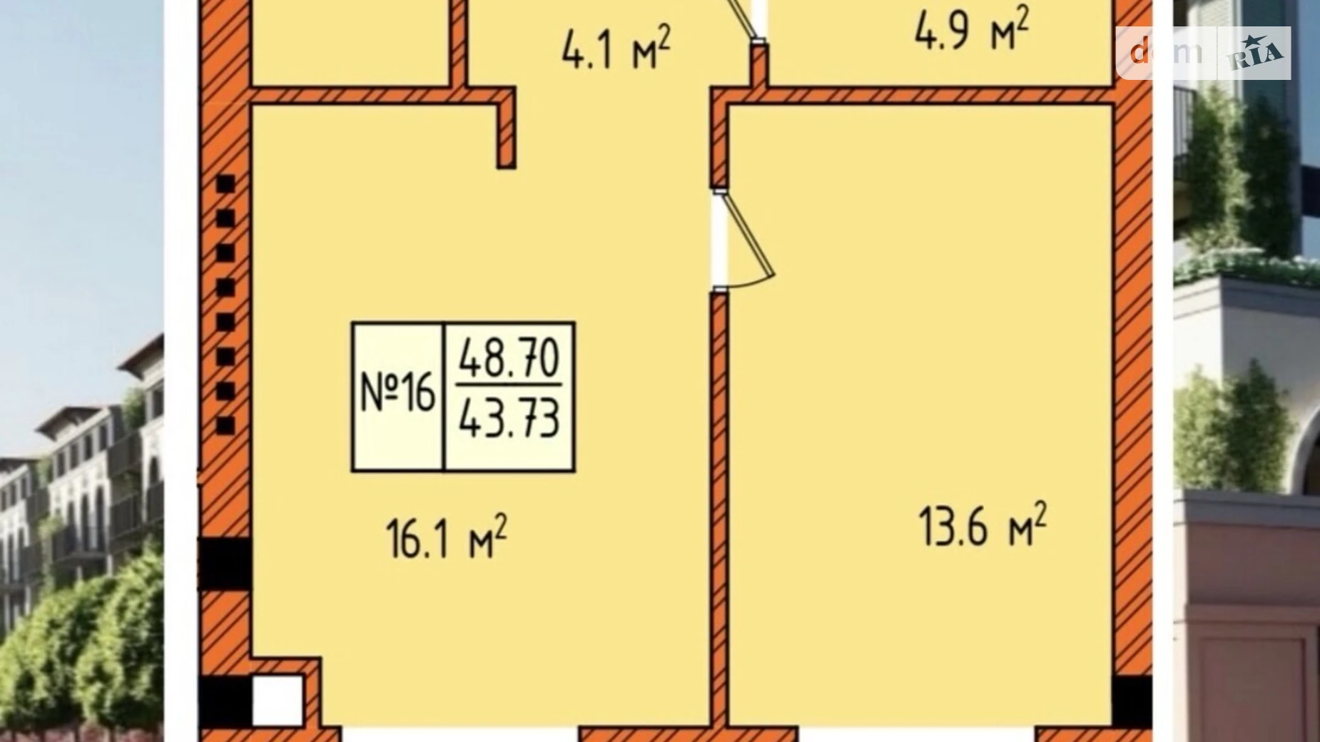 Продается 1-комнатная квартира 48.7 кв. м в Чагоре, ул. Гетьмана Мазепы, 12 - фото 2