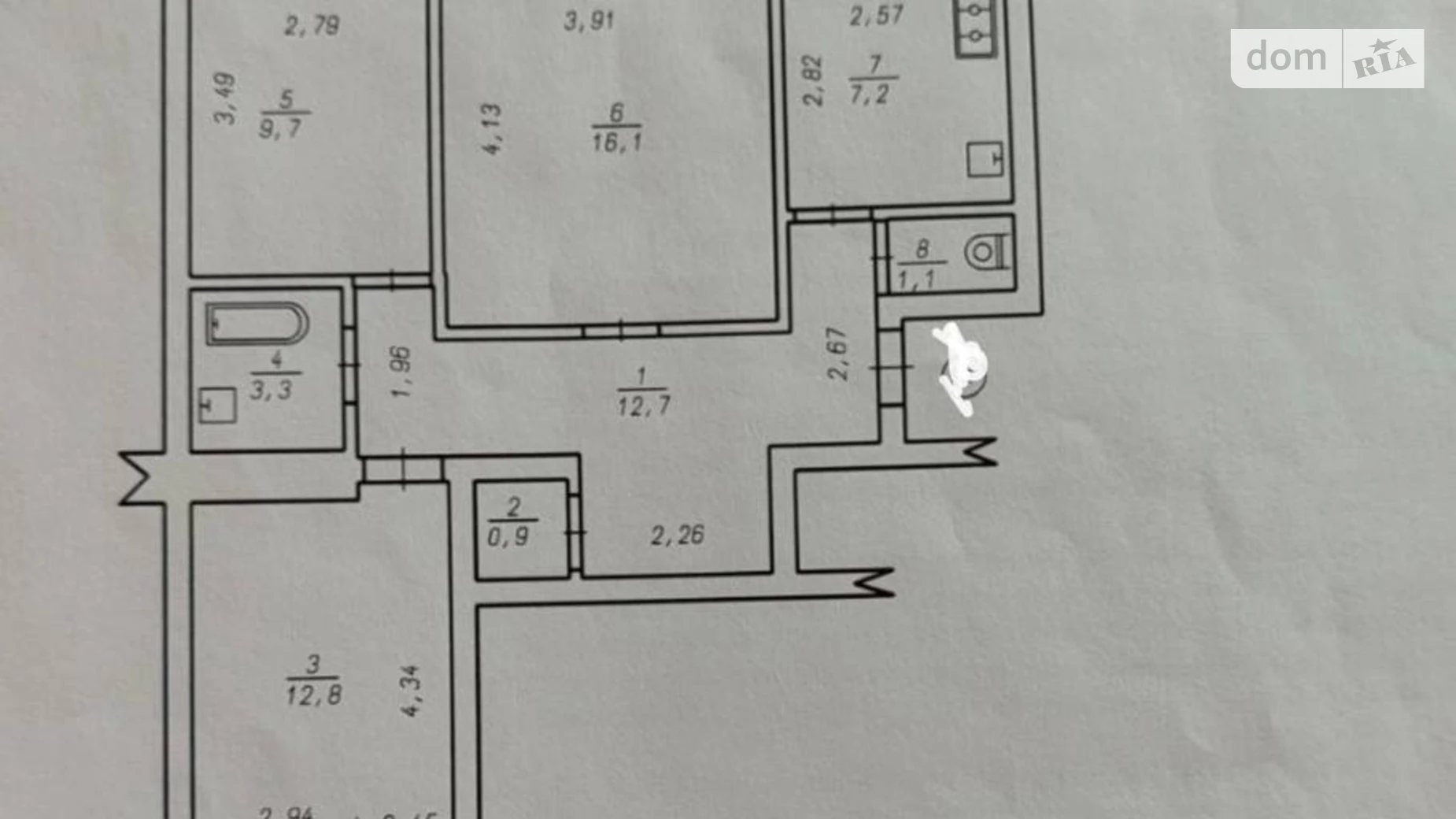 Продается 3-комнатная квартира 70 кв. м в Хмельницком, ул. Казацкая, 62 - фото 4