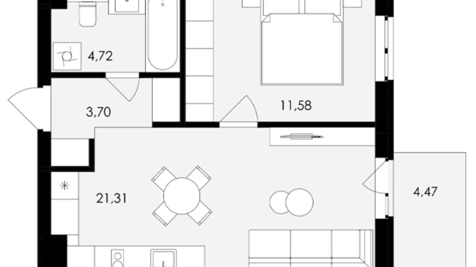Продается 1-комнатная квартира 42.22 кв. м в Сокольниках, ул. Героев Майдана - фото 2
