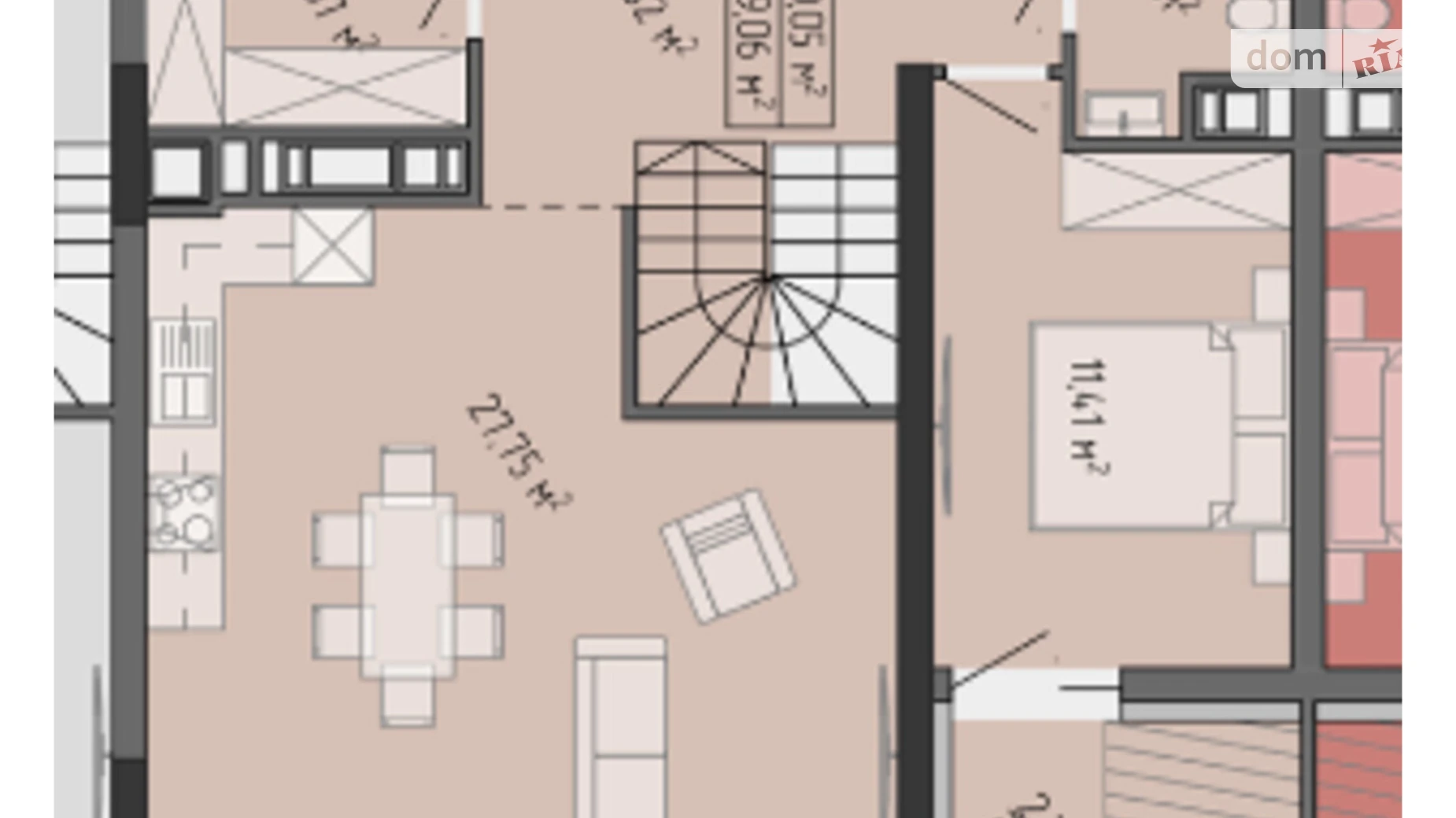 4-комнатная квартира 119.06 кв. м в Тернополе, ул. Бордуляка - фото 2
