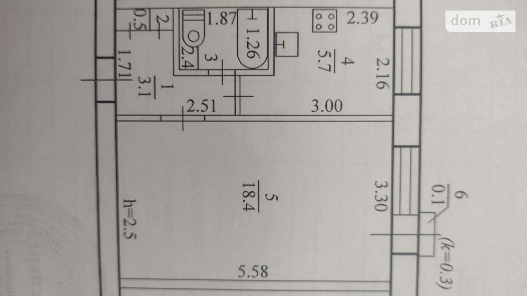 Продается 1-комнатная квартира 30.2 кв. м в Днепре, ул. Зеленая - фото 2