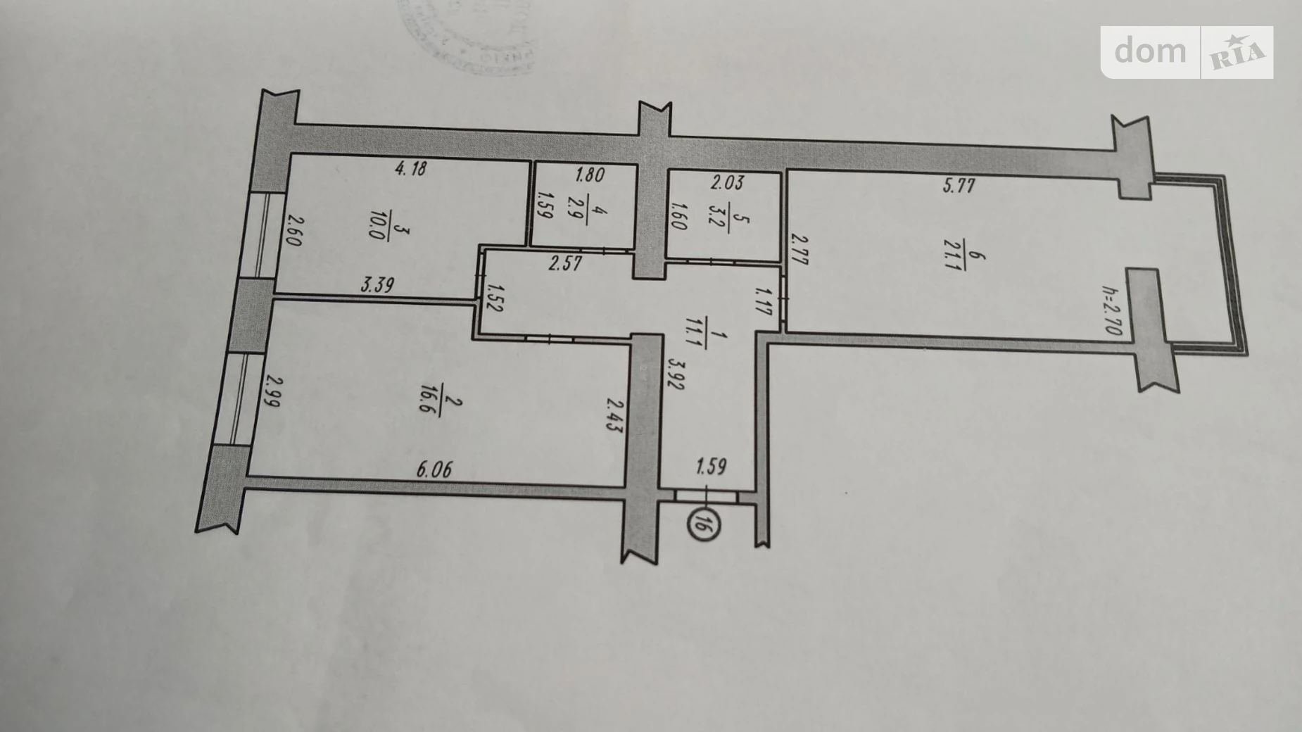 Продается 2-комнатная квартира 64.9 кв. м в, цена: 55000 $ - фото 3