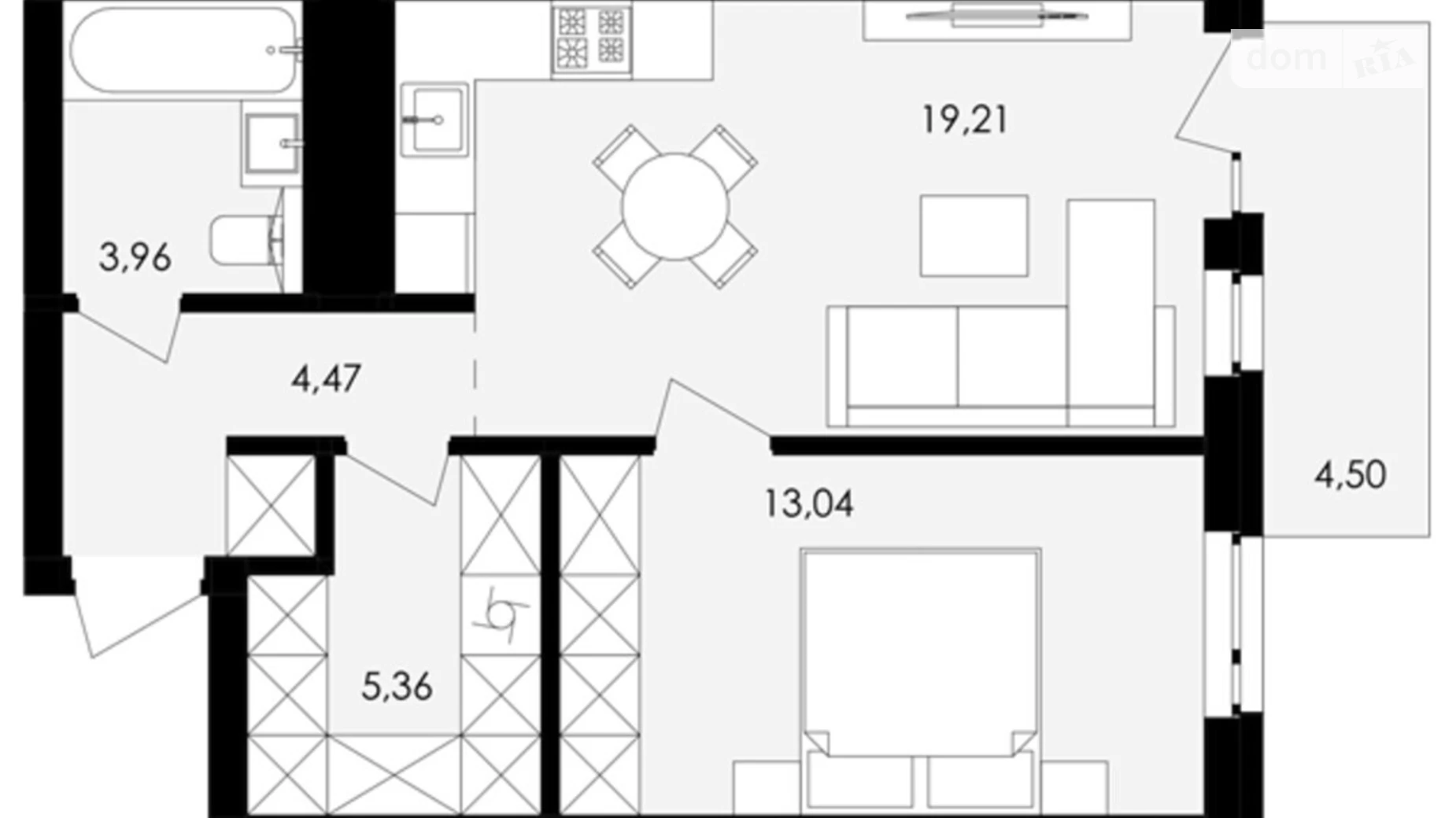 Продается 1-комнатная квартира 47.3 кв. м в Львове, ул. Замарстиновская, 76 - фото 2