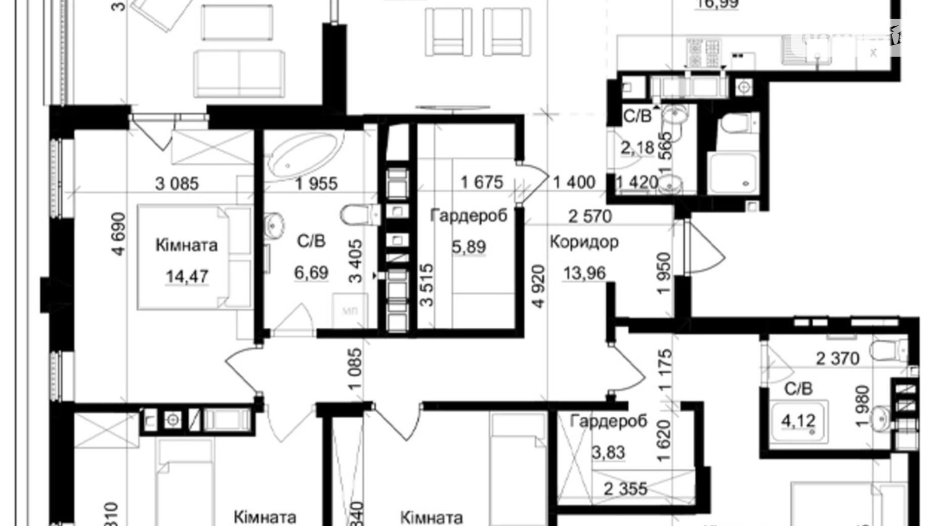 Продается 4-комнатная квартира 141.43 кв. м в Львове, ул. Пасечная, 154 - фото 3