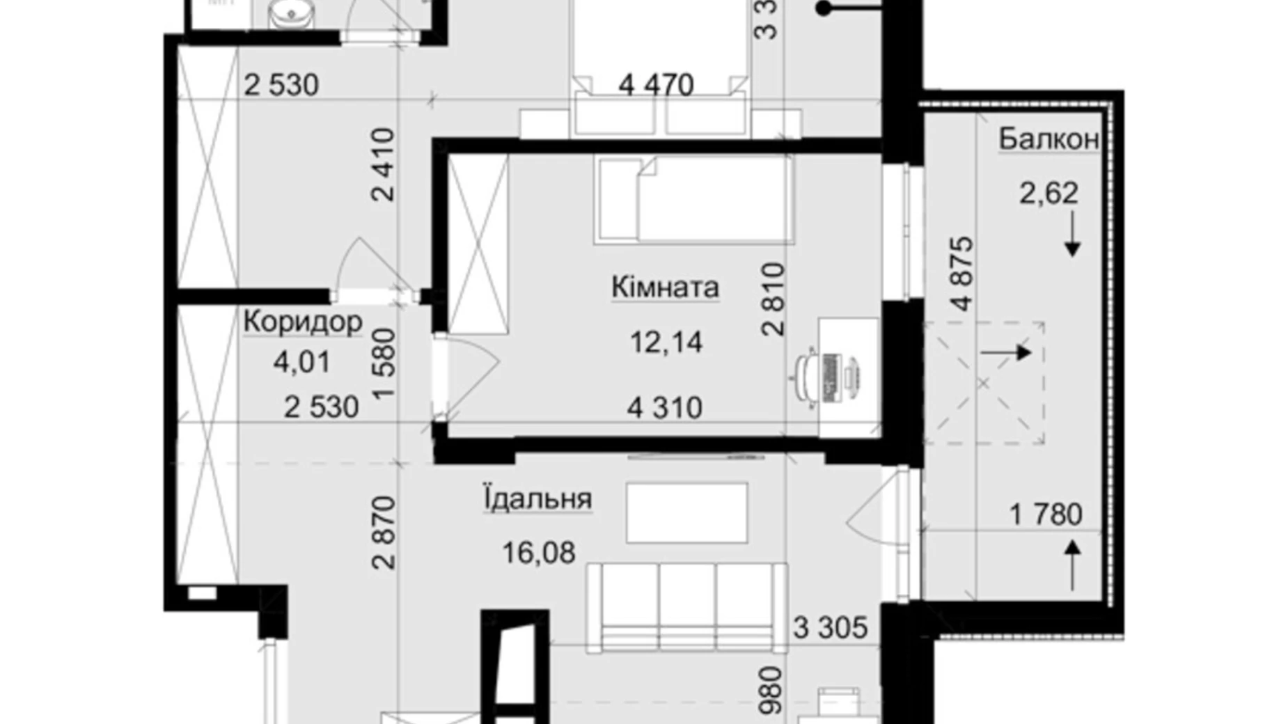 Продается 2-комнатная квартира 73.23 кв. м в Львове, ул. Пасечная, 154 - фото 2