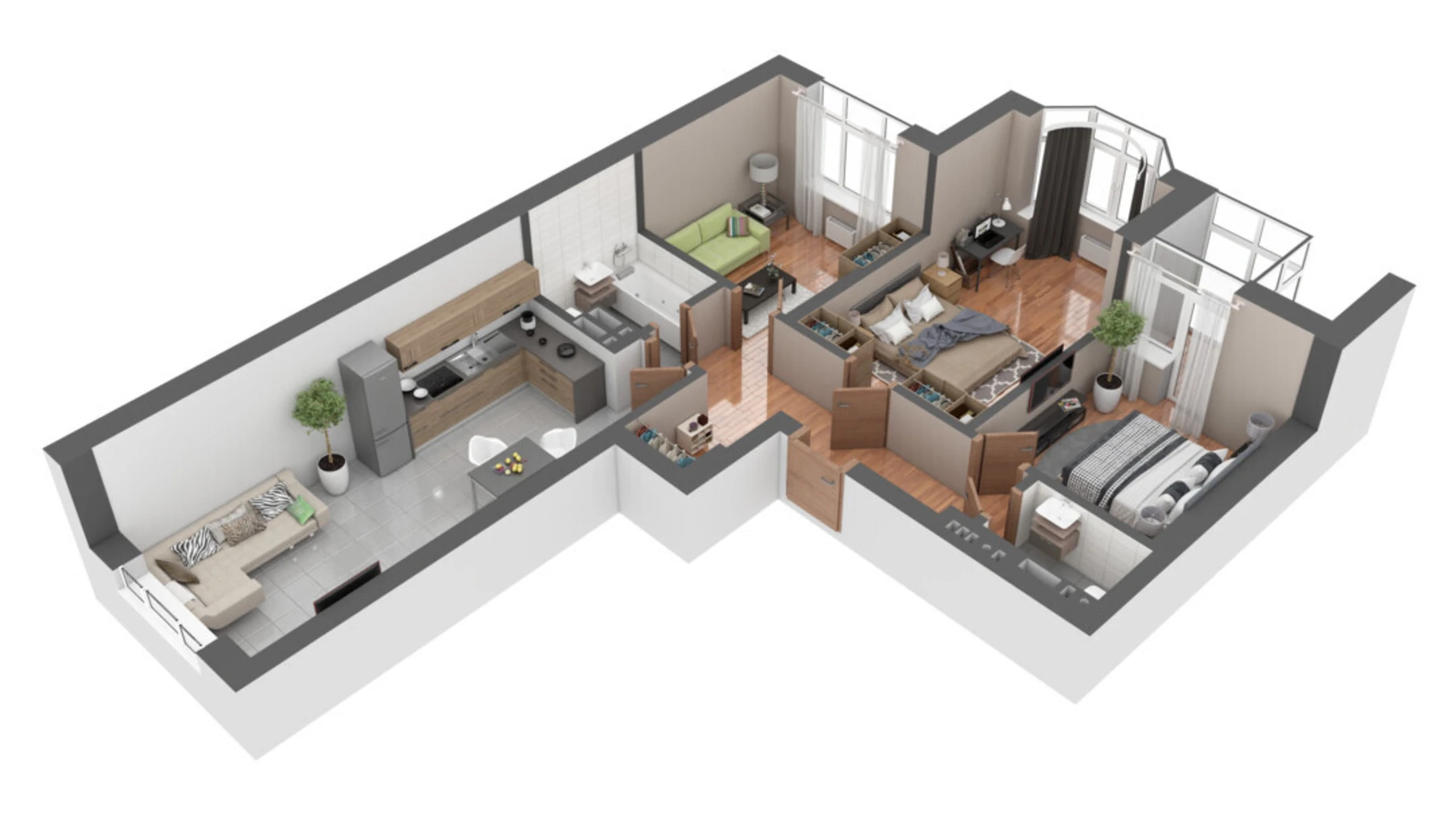 Продается 3-комнатная квартира 81 кв. м в Буче, ул. Леси Украинки, 2А - фото 2