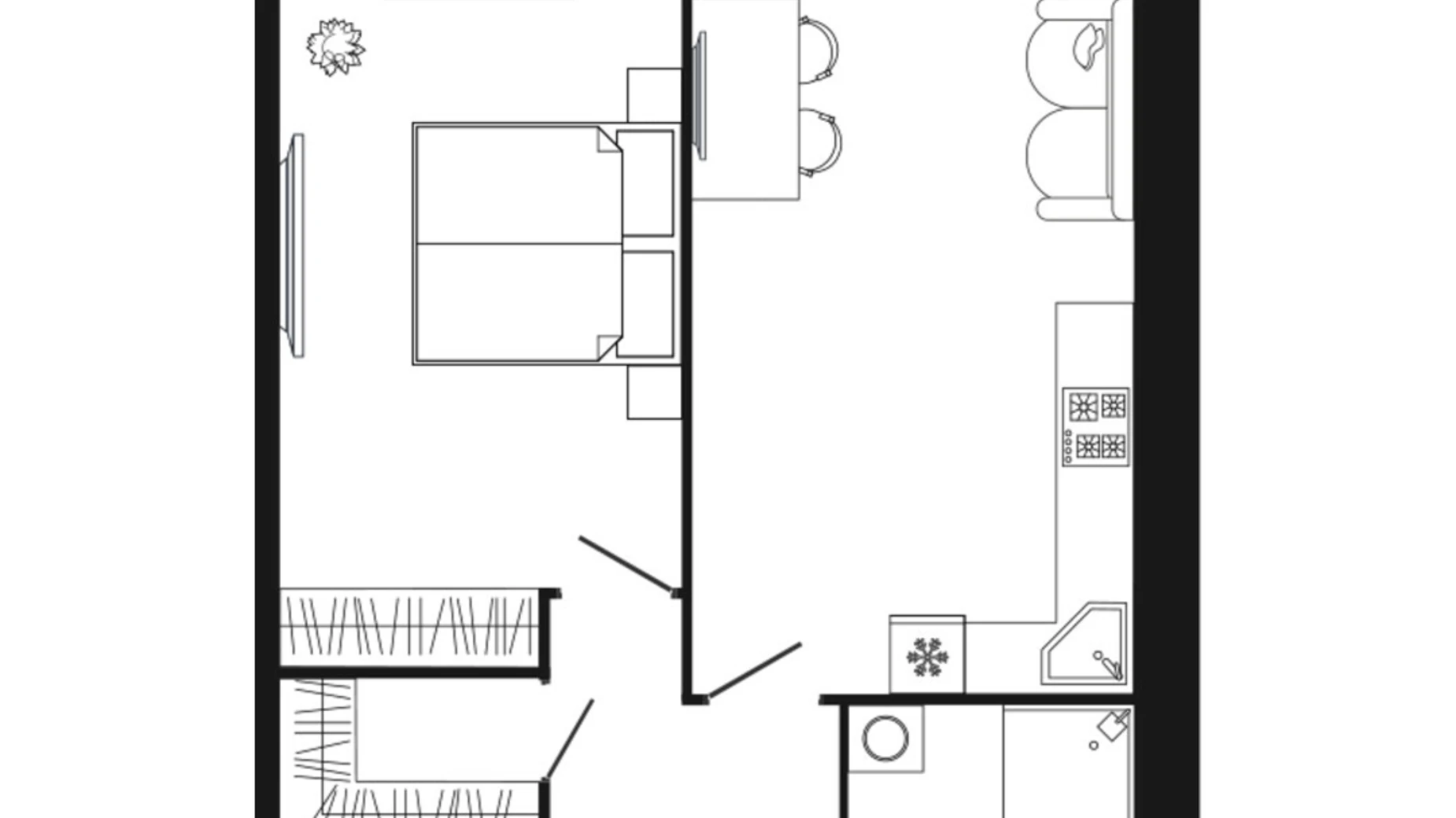 Продается 1-комнатная квартира 54.6 кв. м в Слобожанском, ул. Семейная, 6 - фото 2