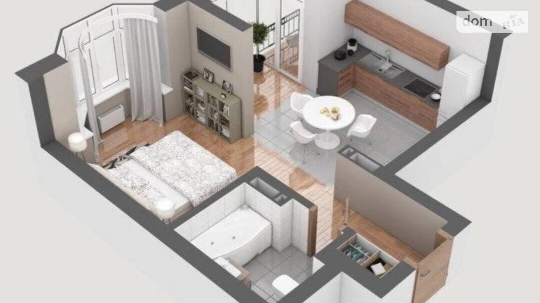 Продается 1-комнатная квартира 38.26 кв. м в Буче, бул. Леонида Бирюкова, 4 - фото 2