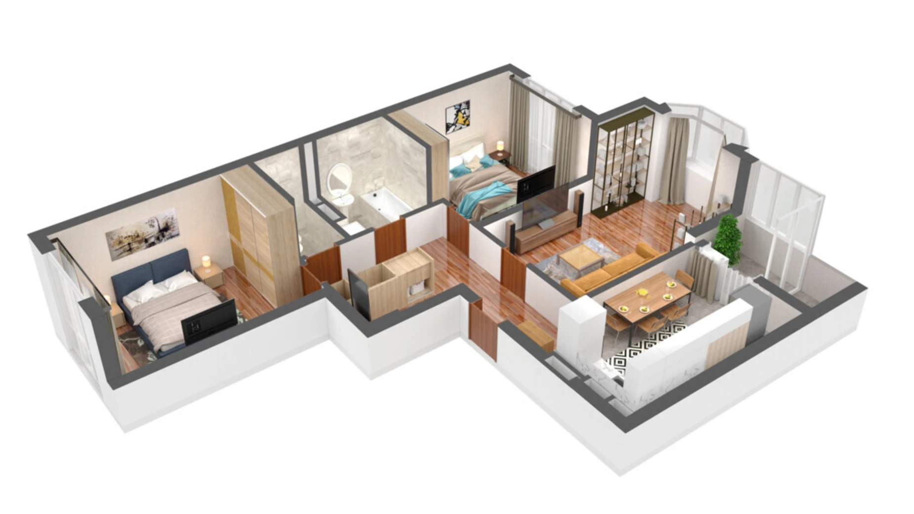 Продается 3-комнатная квартира 82.1 кв. м в Буче, ул. Леси Украинки, 2А - фото 2