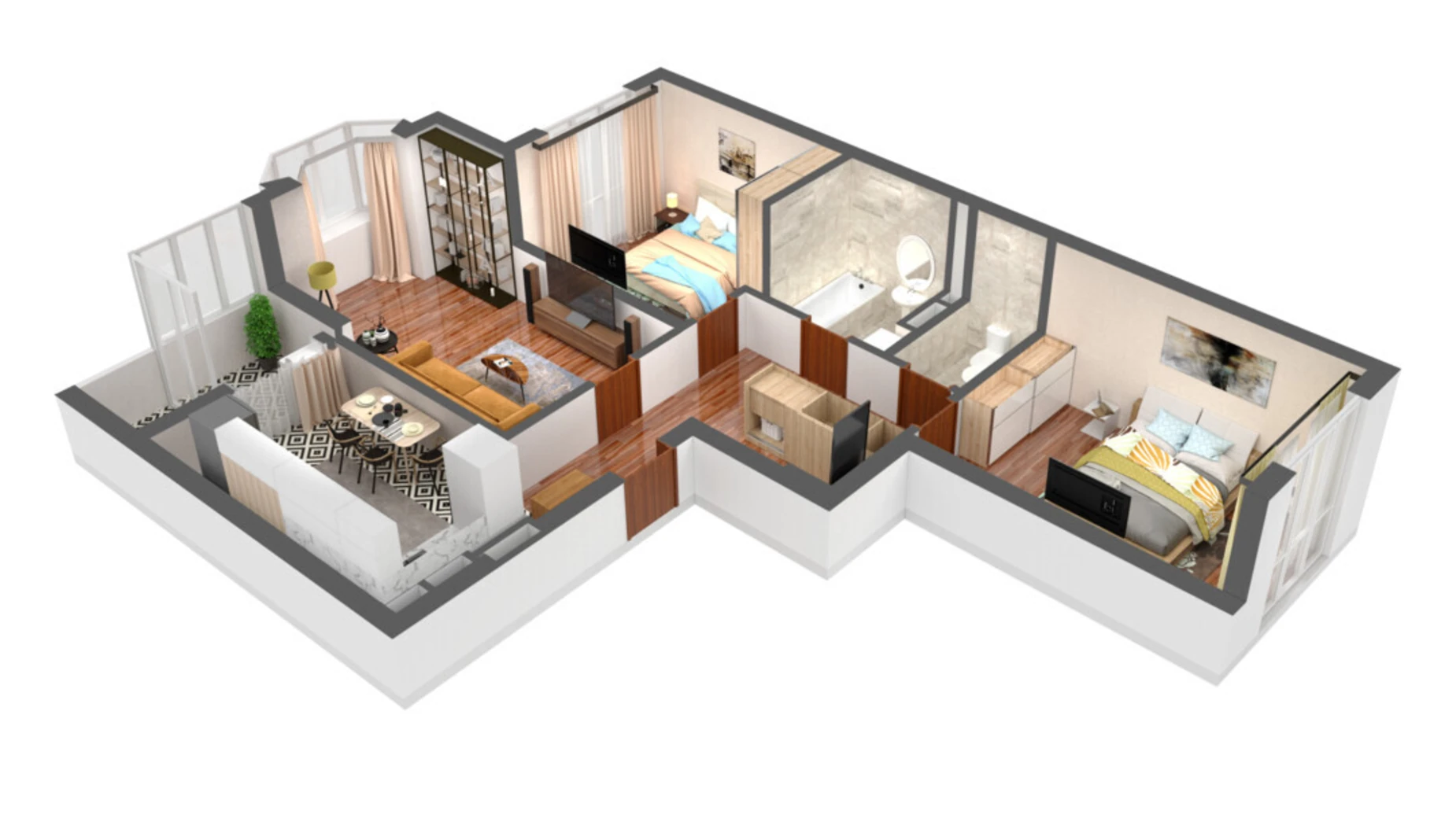 Продается 3-комнатная квартира 82.4 кв. м в Буче, ул. Леси Украинки, 2А - фото 2