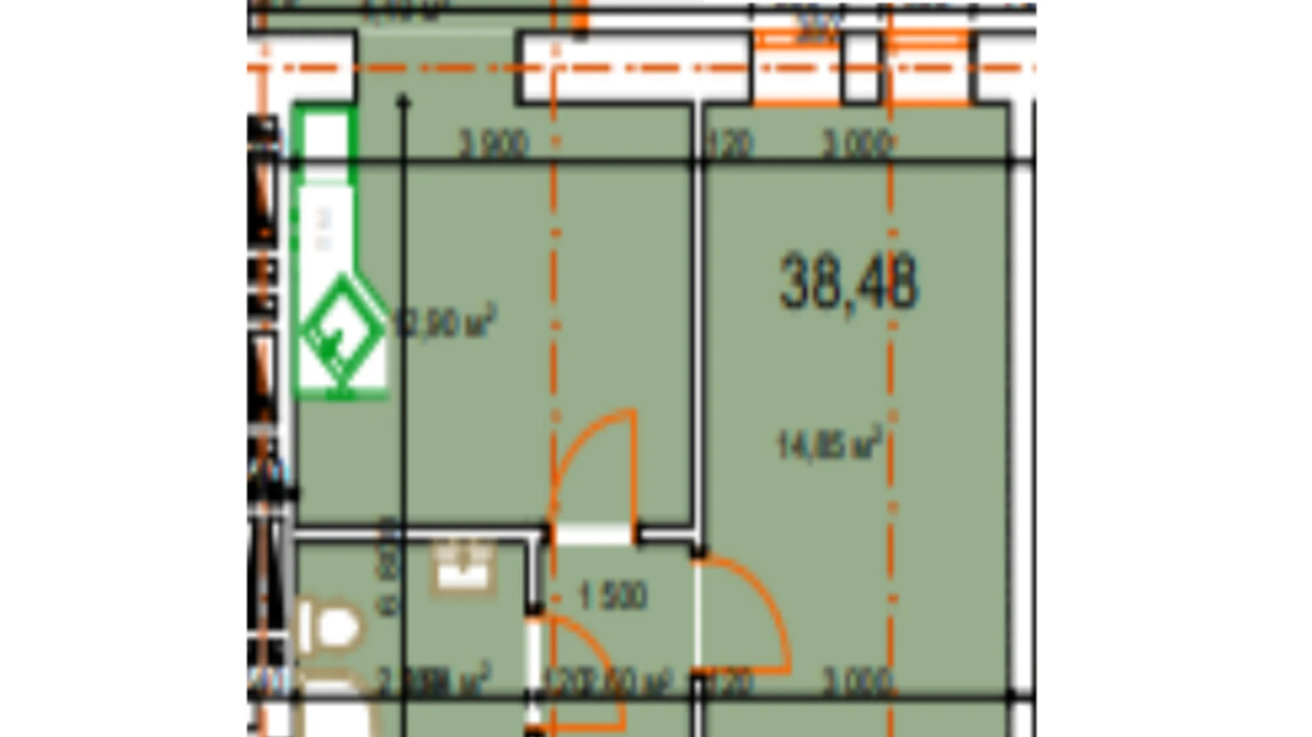 Продается 1-комнатная квартира 38.48 кв. м в Калуше, ул. Малицкой - фото 2
