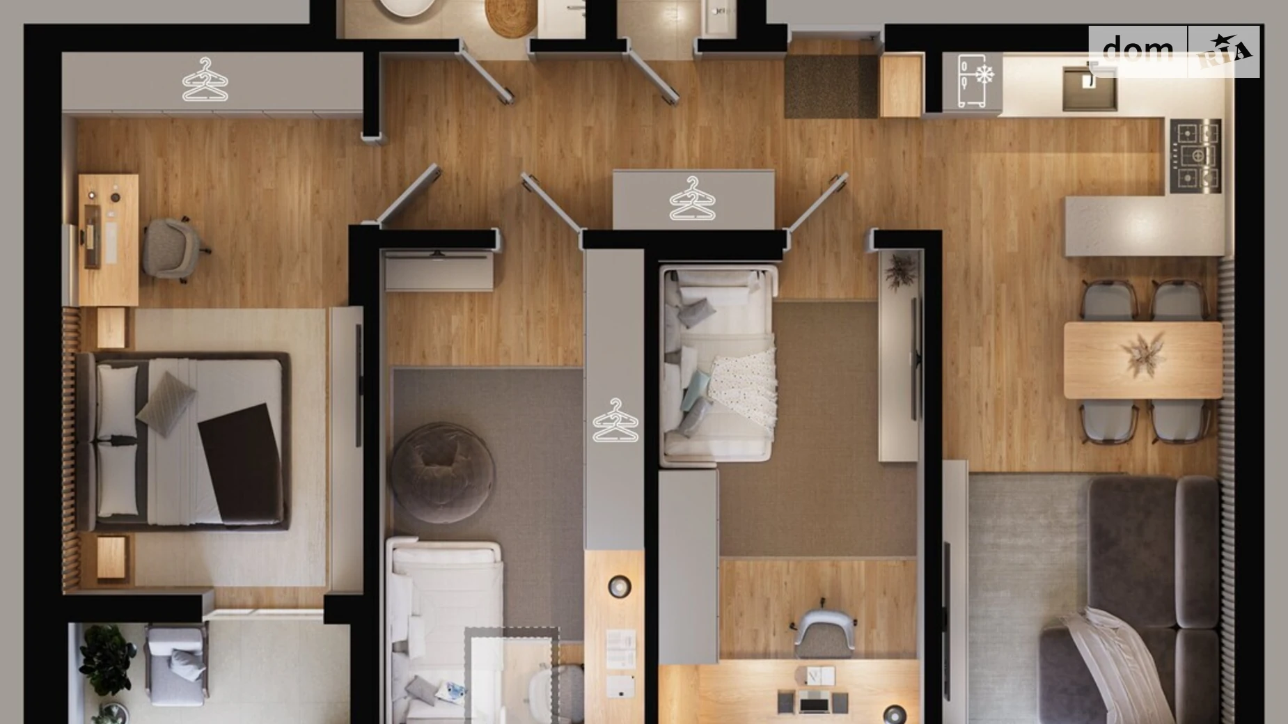 Продается 3-комнатная квартира 82.09 кв. м в Струмовке, цена: 69000 $ - фото 2