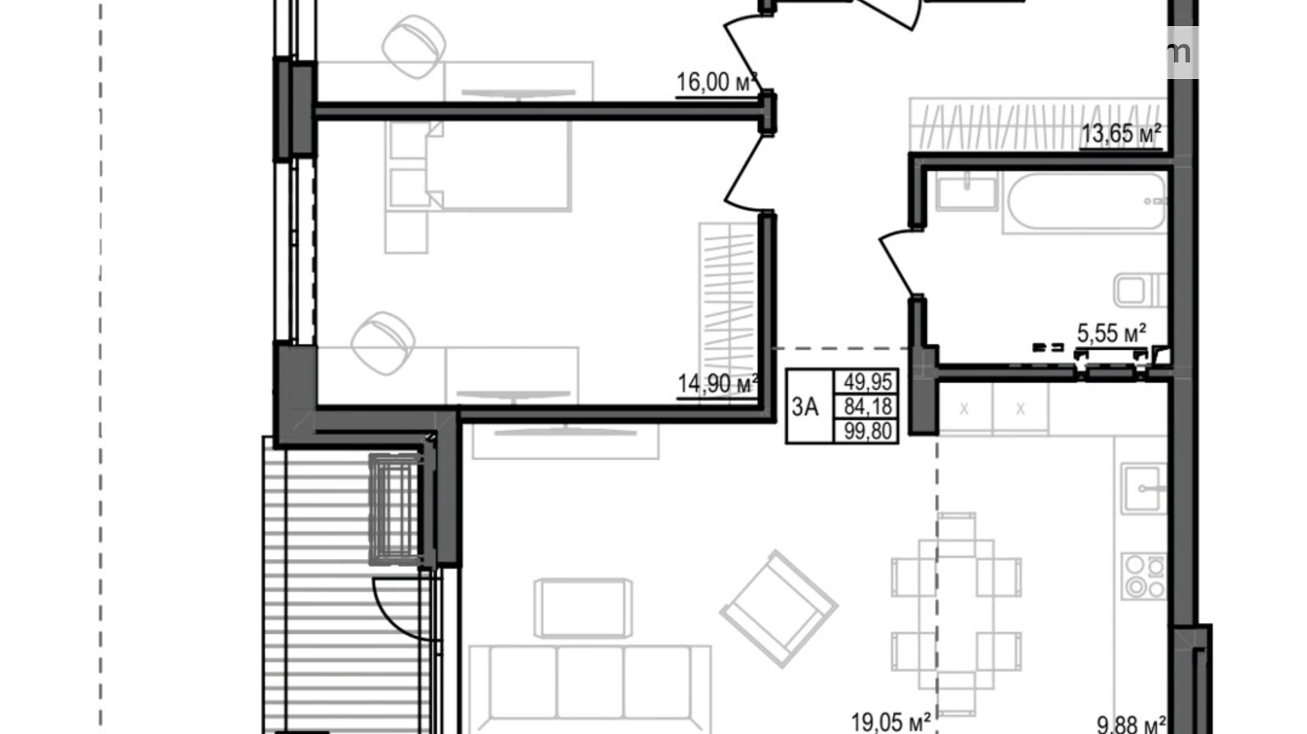 Продается 3-комнатная квартира 102 кв. м в Кропивницком, ул. Яновского, 65В - фото 2