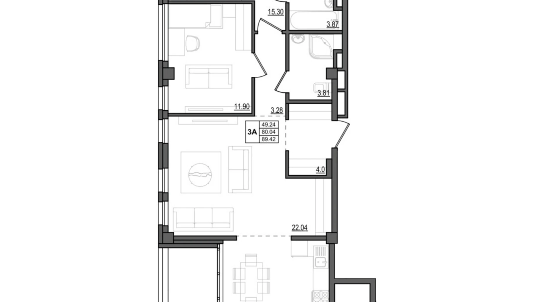 Продается 3-комнатная квартира 88.1 кв. м в Кропивницком, ул. Яновского - фото 2