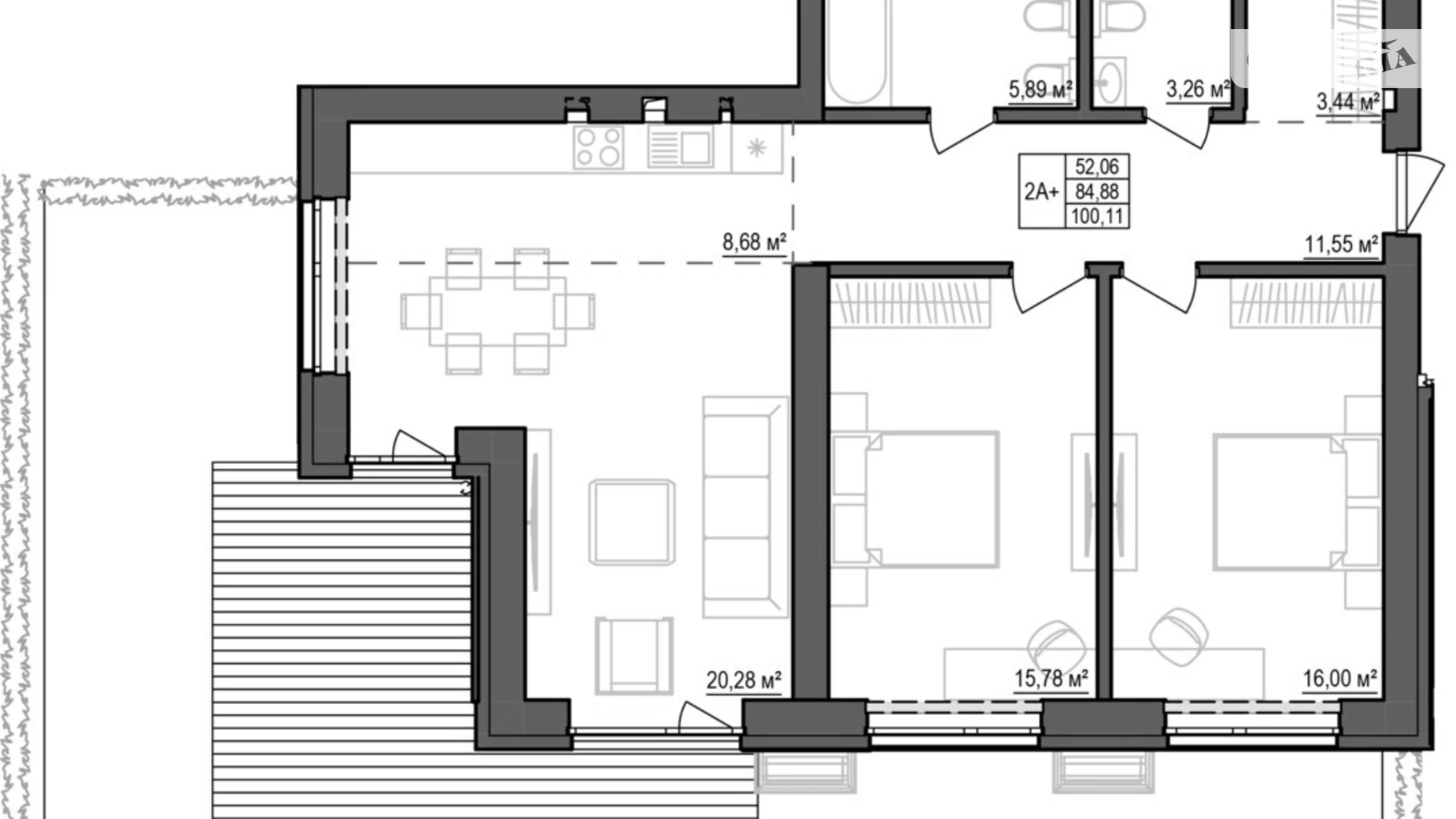 Продається 2-кімнатна квартира 100.11 кв. м у Кропивницькому, вул. Яновського - фото 2