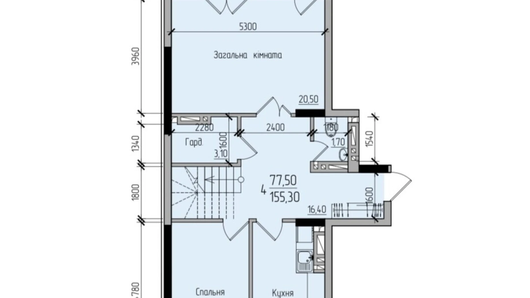 Продается 4-комнатная квартира 155.3 кв. м в, цена: 124240 $ - фото 2