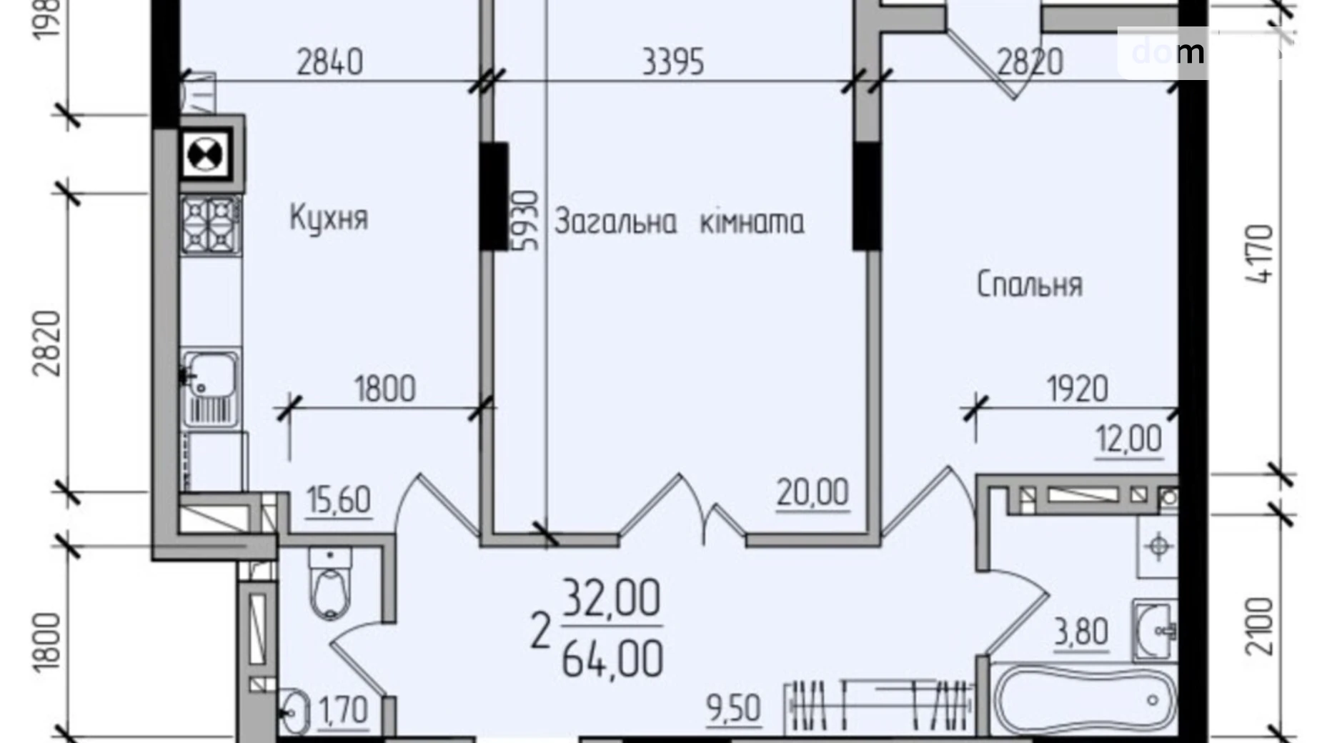 Продается 2-комнатная квартира 64 кв. м в Черновцах, ул. Русская, 229Б - фото 2