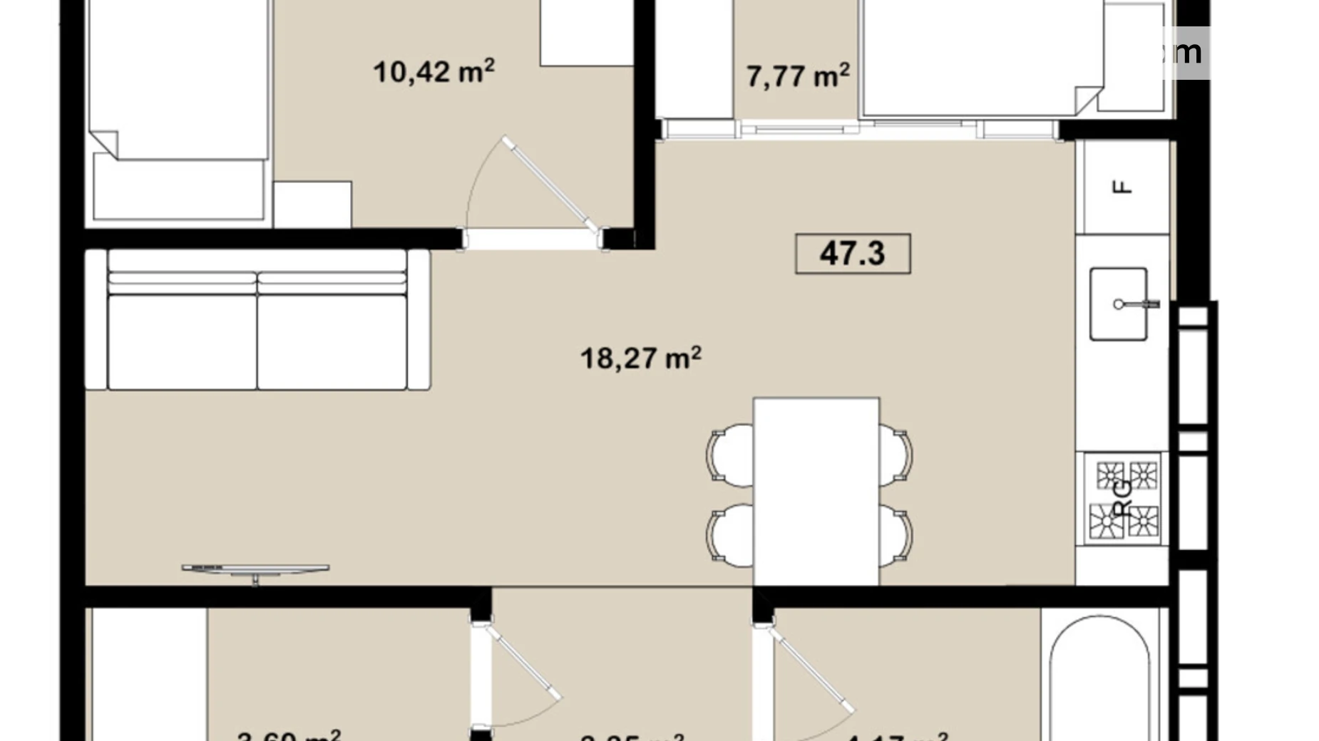 Продается 2-комнатная квартира 47.2 кв. м в Днепре, ул. Холодильная, 67 - фото 2