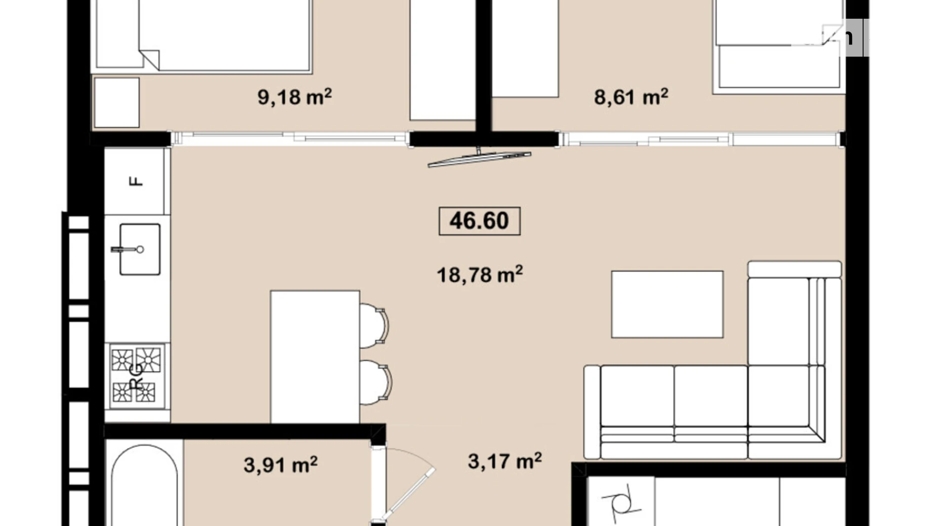 Продается 2-комнатная квартира 47 кв. м в Днепре, ул. Холодильная, 67 - фото 2