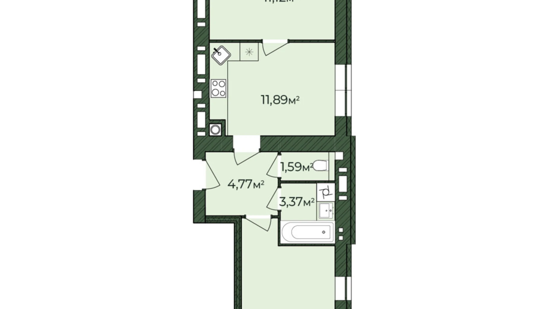 Продается 2-комнатная квартира 50.62 кв. м в Хмельницком, Львовское шоссе, 51/2 - фото 2