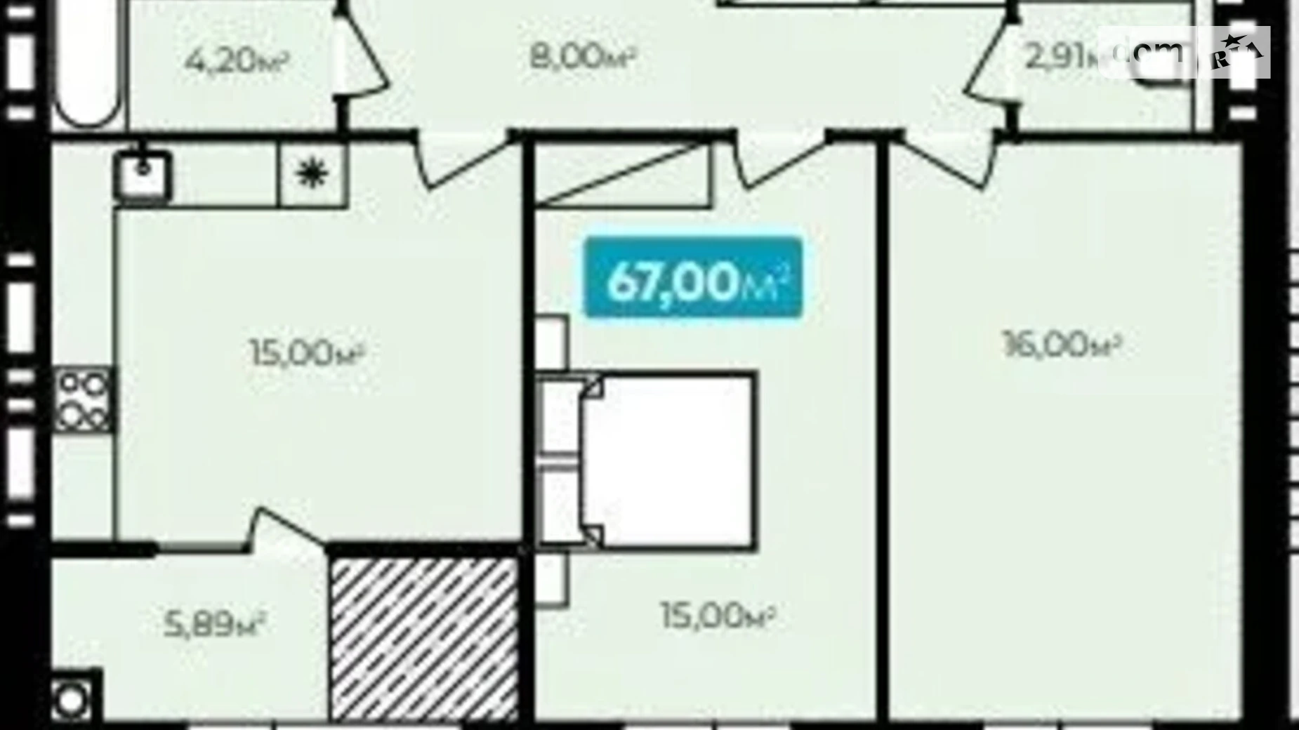 Продається 2-кімнатна квартира 67 кв. м у Хмельницькому, вул. Нижня Берегова, 1Б - фото 2