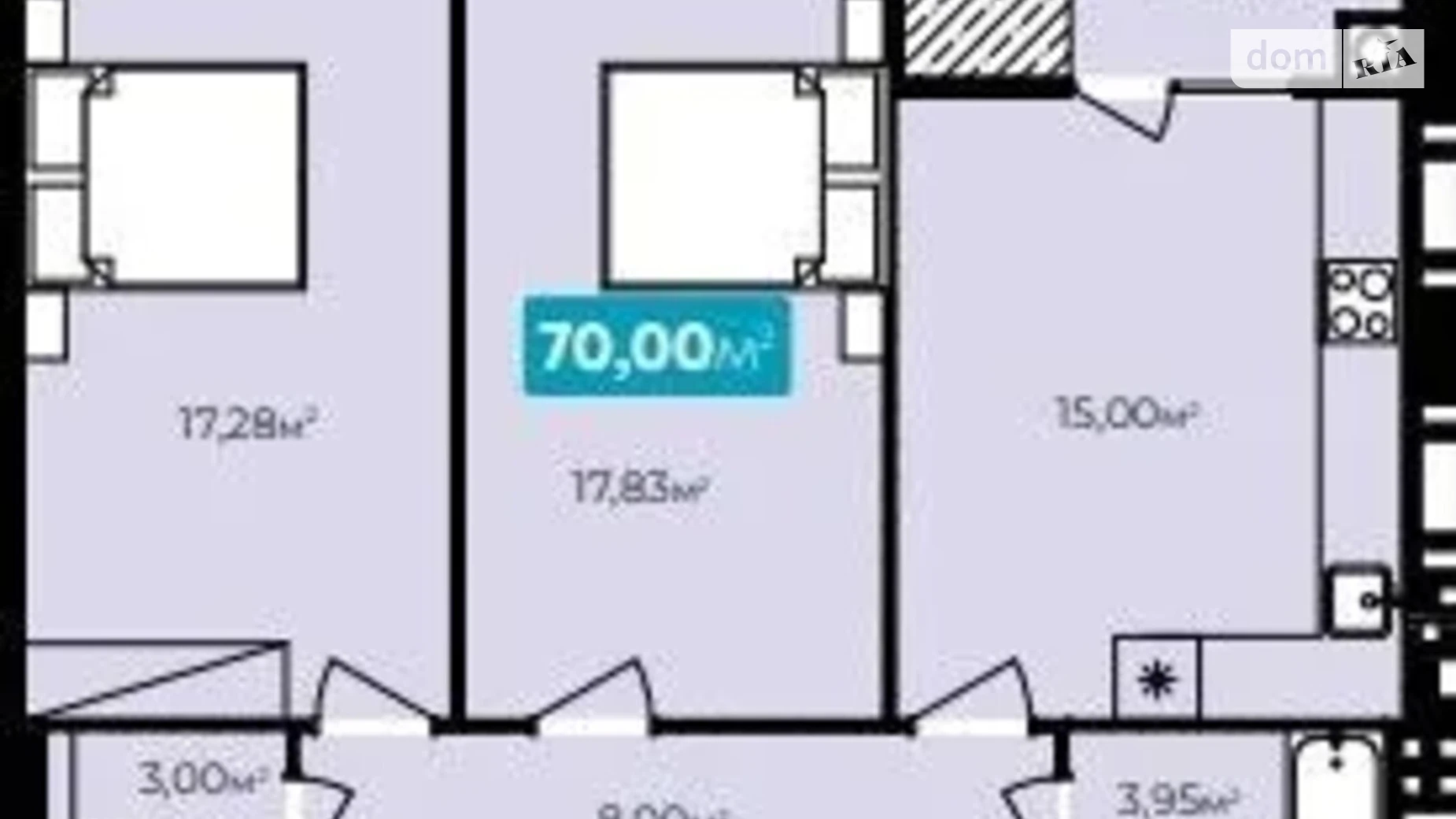 Продается 2-комнатная квартира 70 кв. м в Хмельницком, ул. Нижняя Береговая, 1Б - фото 2