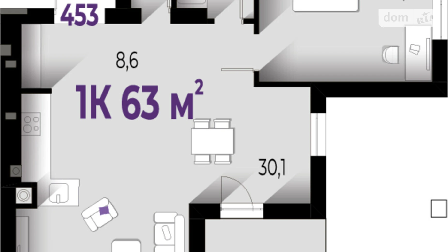 Продается 2-комнатная квартира 75 кв. м в Хмельницком, ул. Нижняя Береговая, 1Б - фото 2