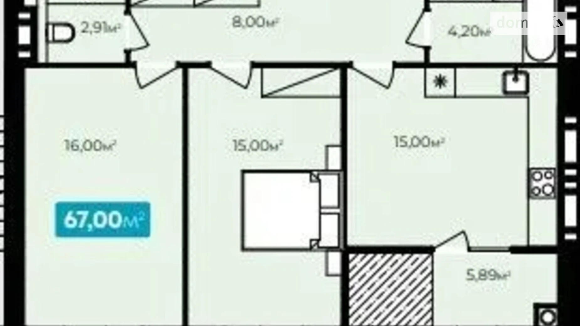 Продается 2-комнатная квартира 67 кв. м в Хмельницком, ул. Нижняя Береговая, 1Б - фото 2