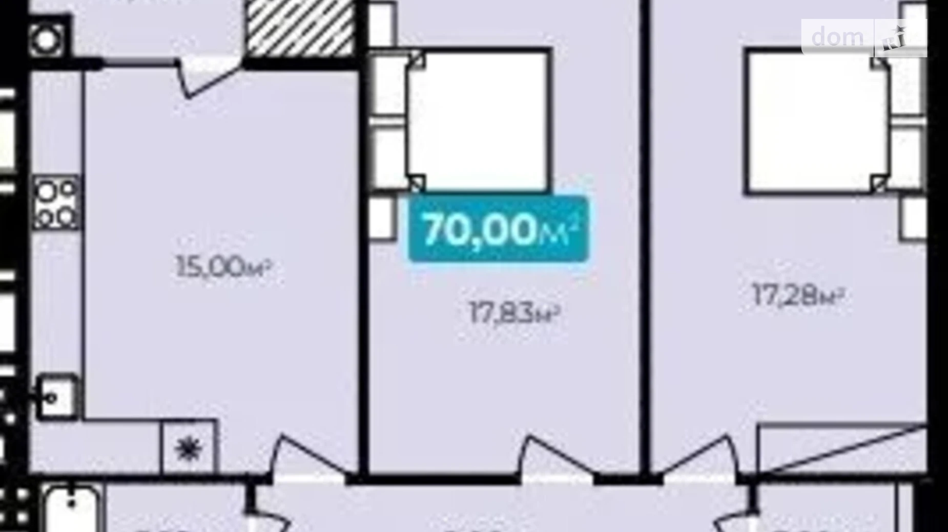 Продается 2-комнатная квартира 70 кв. м в Хмельницком, цена: 50000 $ - фото 2