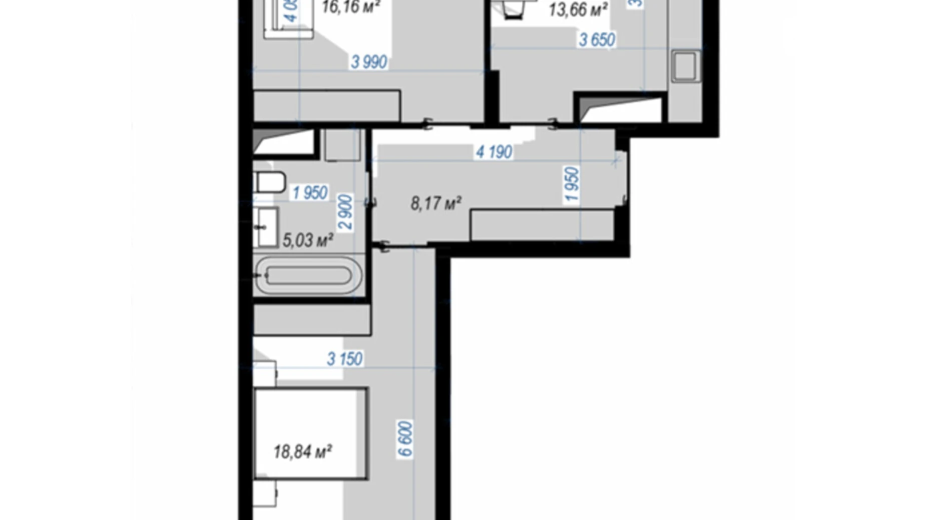 Продается 1-комнатная квартира 43 кв. м в Ивано-Франковске, вул. Химиков, 92 - фото 2