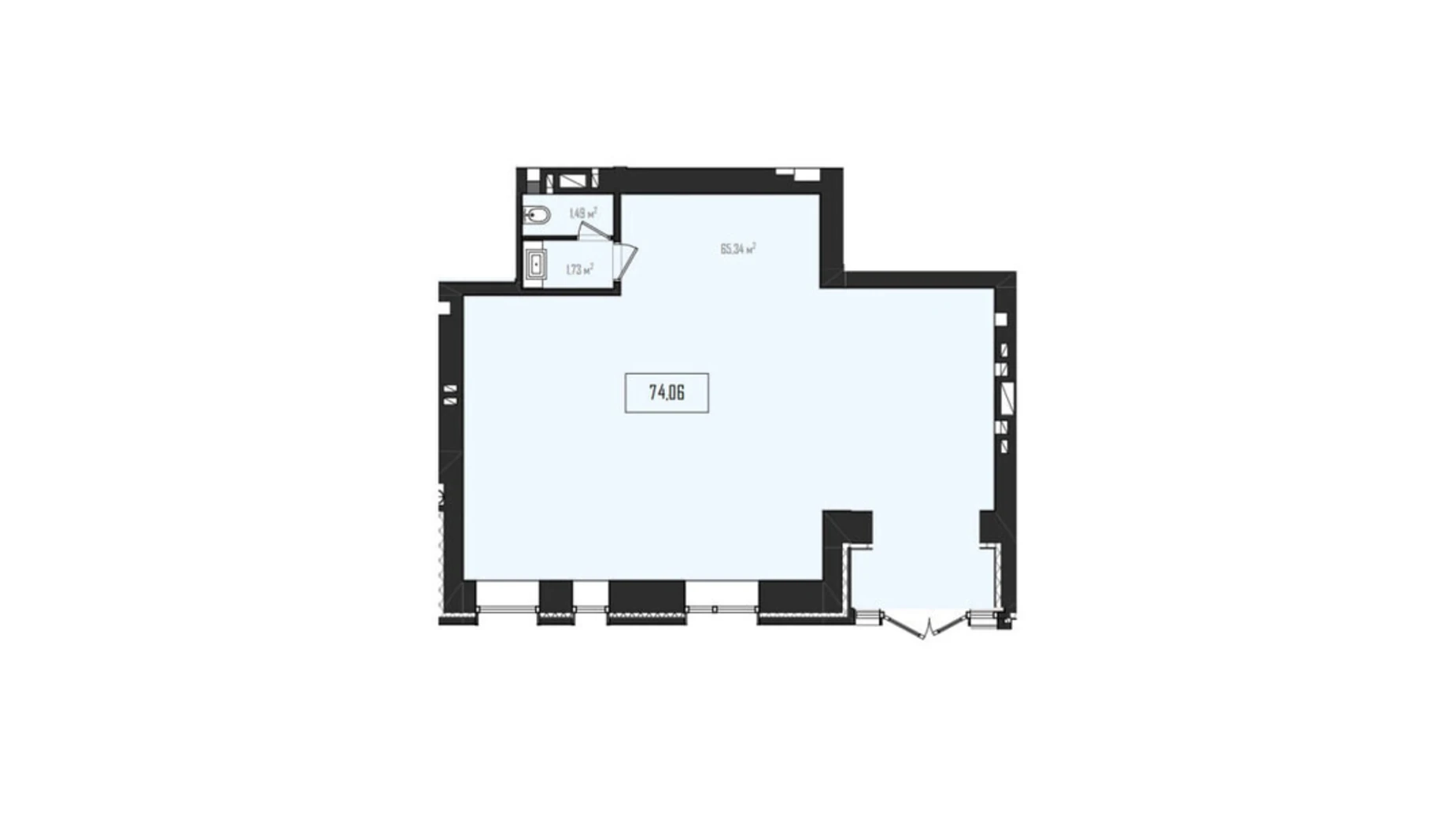 Продается офис 78.1 кв. м в бизнес-центре, цена: 109340 $ - фото 2