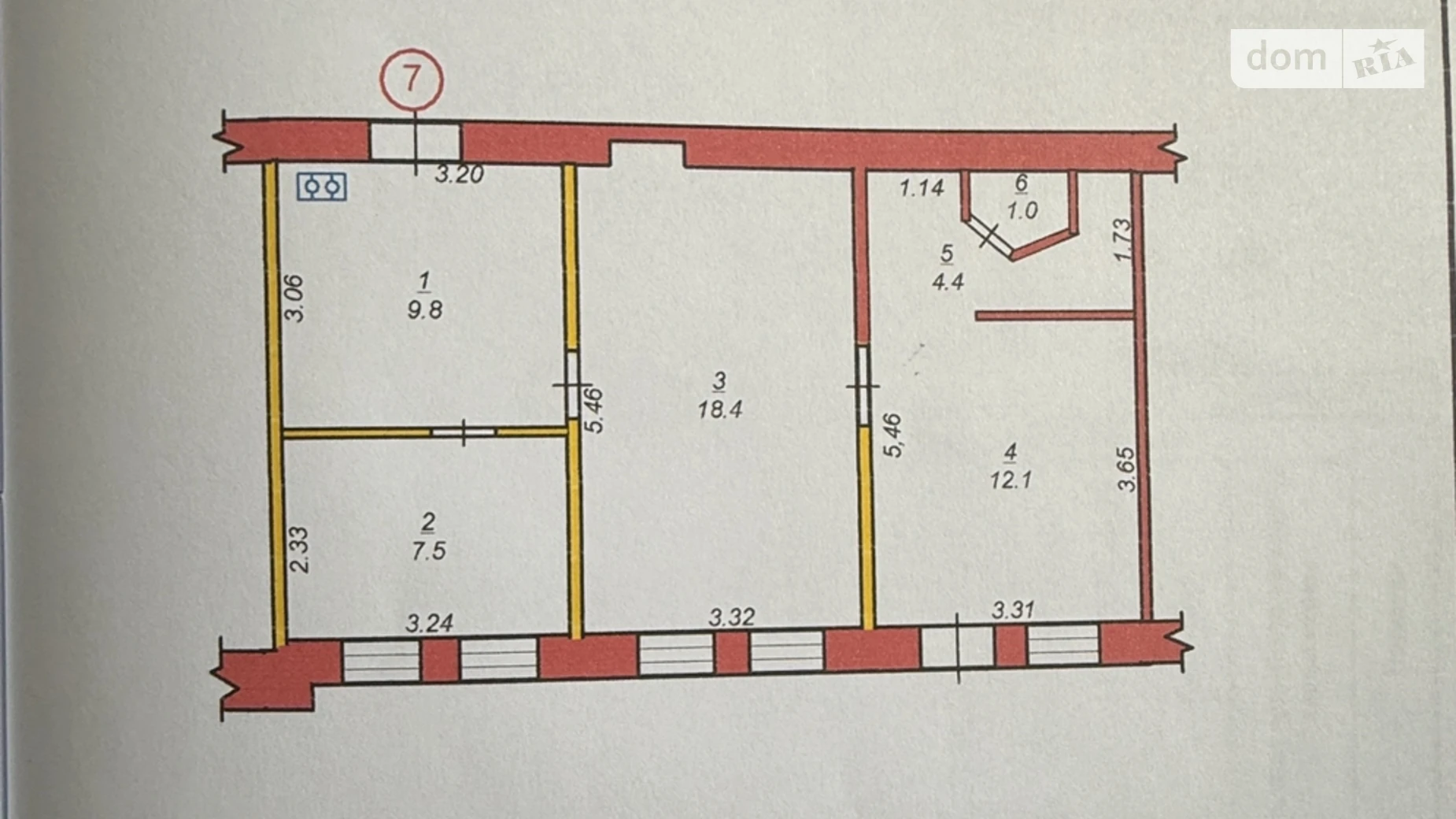 Продается 2-комнатная квартира 53.2 кв. м в Стрые, ул. Ивана Зубенко, 25 - фото 3