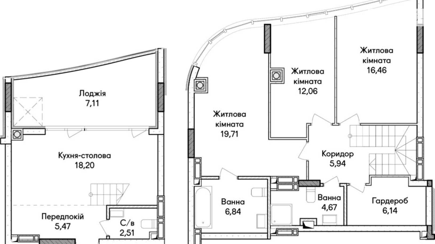 Продается 3-комнатная квартира 105 кв. м в Ирпене, ул. Ольги Кобылянской(Достоевского), 1В - фото 2