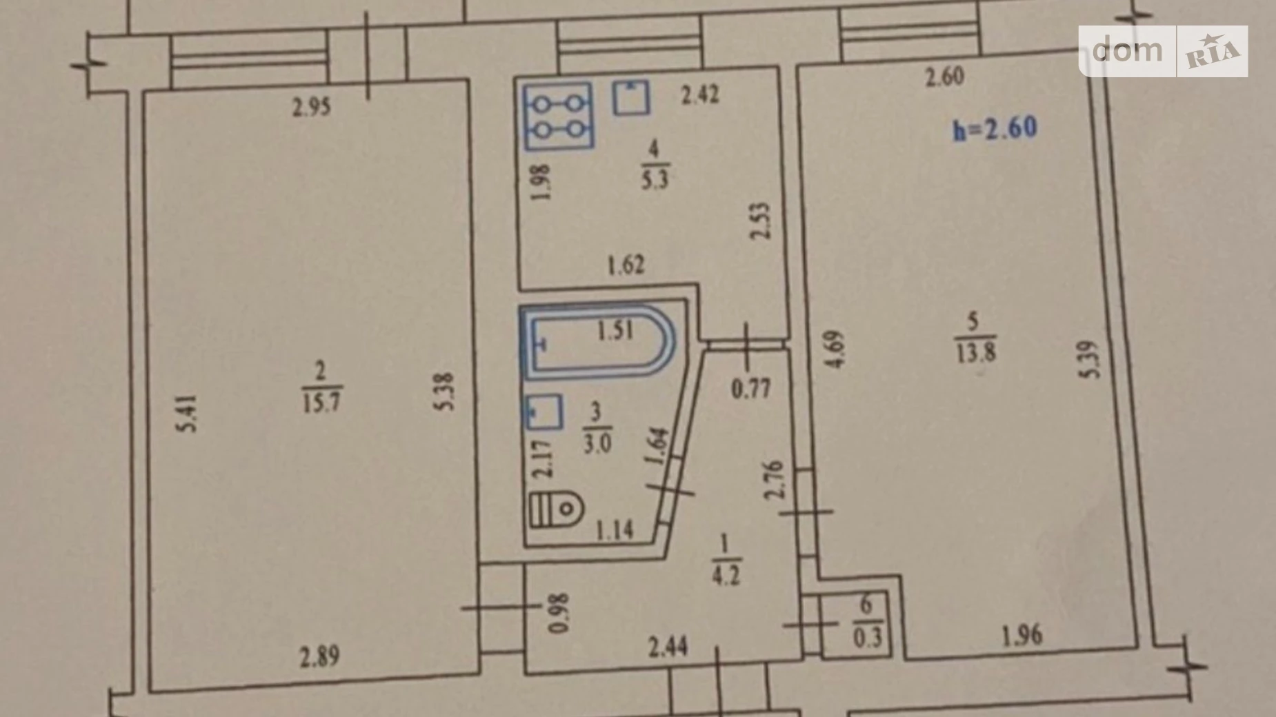 Продається 2-кімнатна квартира 43.2 кв. м у Полтаві, цена: 38000 $ - фото 3